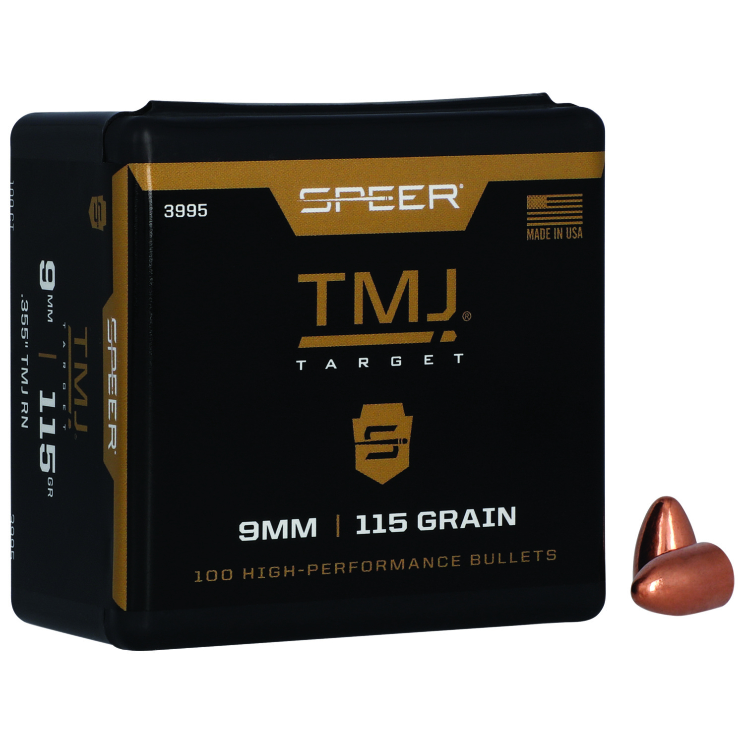 Speer 9MM 115GR Total Metal Jacket Tmj 100 Per Box