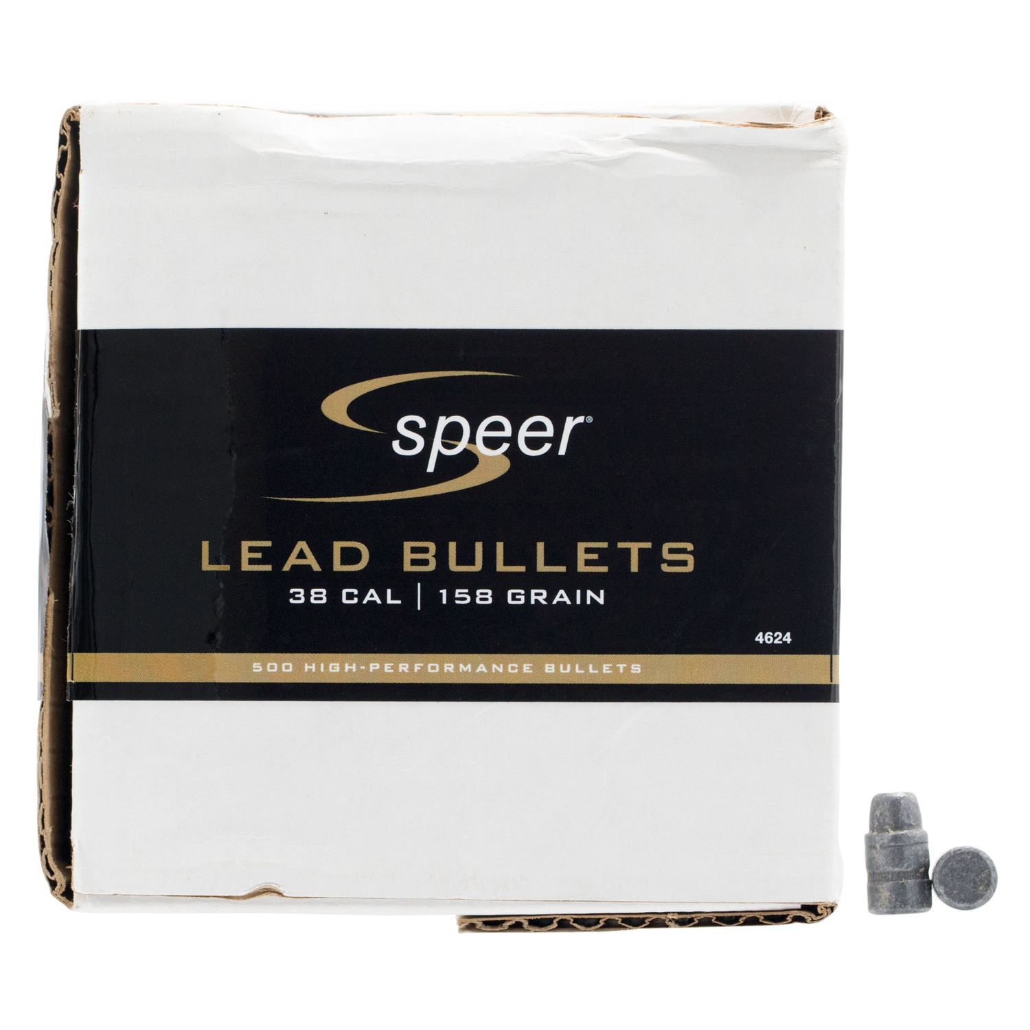 Speer Bullets 38 Cal .358 158 Gr Lead Semi Wadcutter 500 Per Box