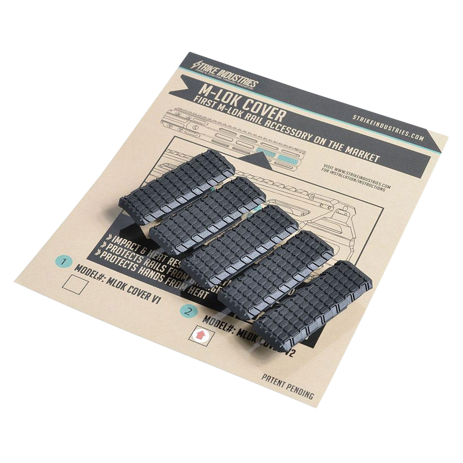 Strike Industries M-lok Cover V2 Black 5PK