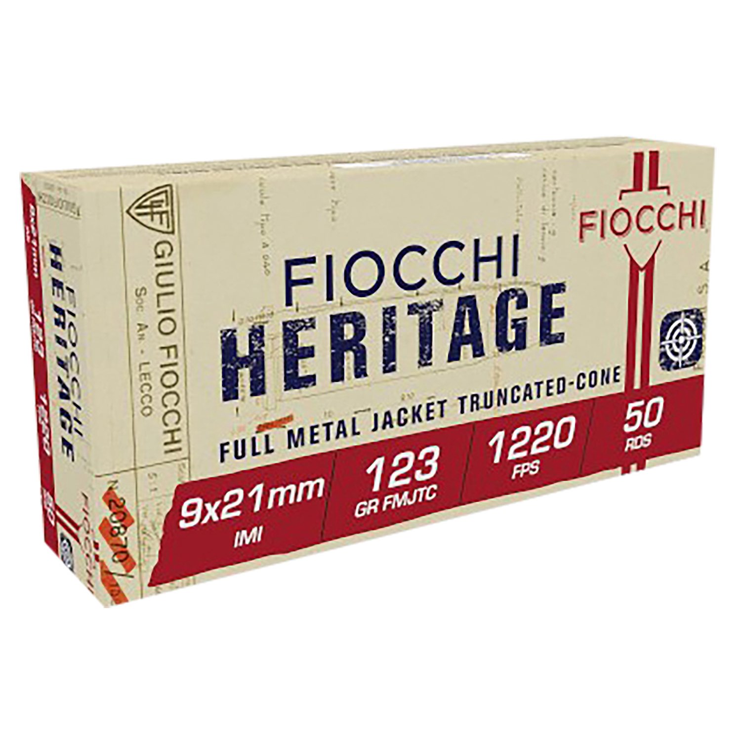Fiocchi Heritage 9X21 123GR Fmj 50/20