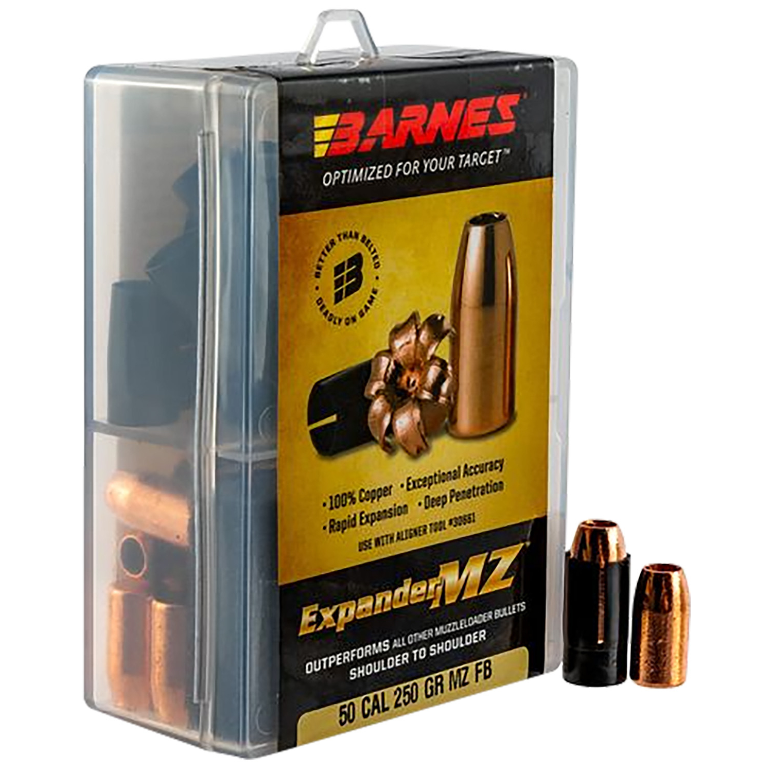 Barnes Muzzleloader Bullets 50 Cal 300 Gr Expander Mz 15 Ct
