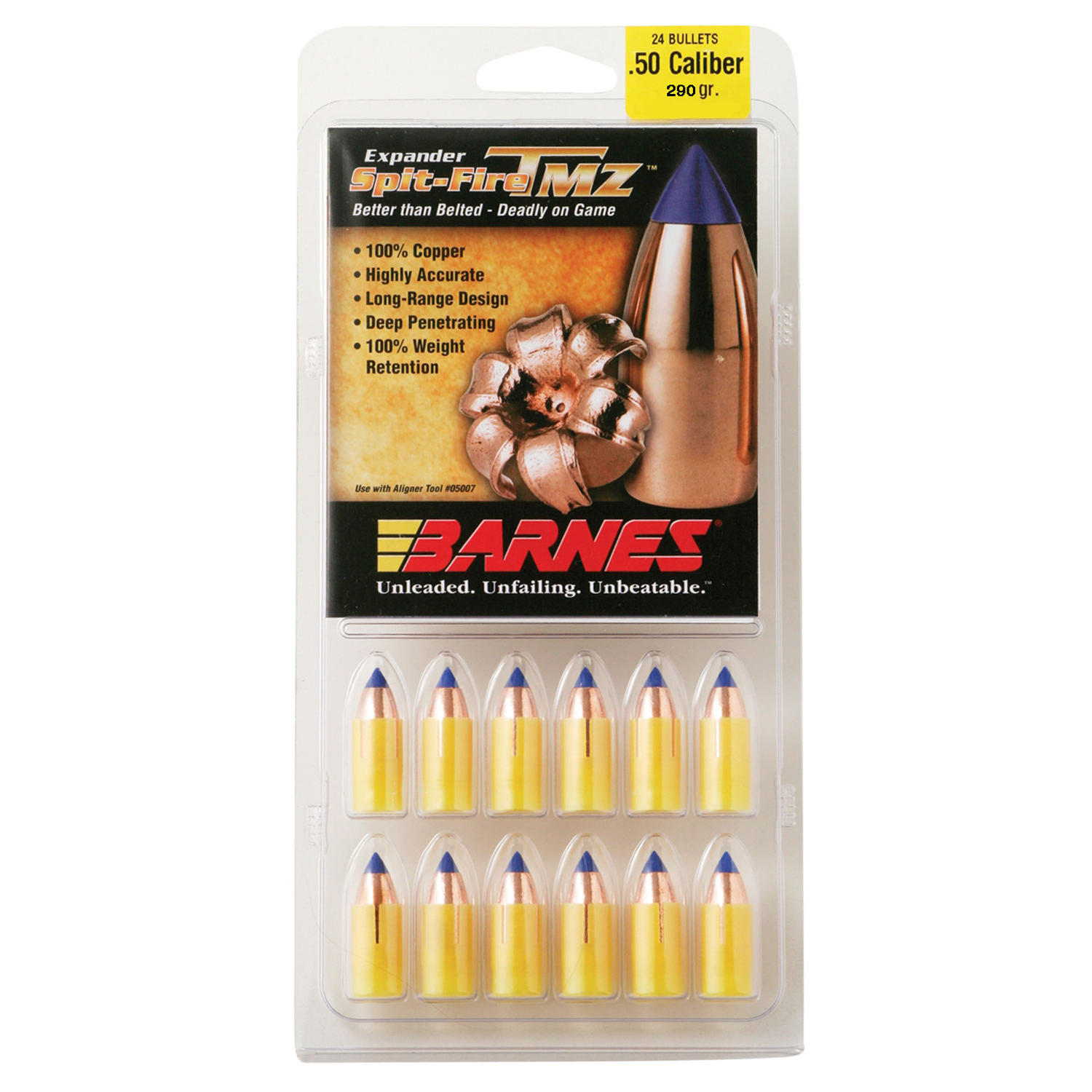 Barnes Spit-fire Tmz 50 Cal 290 Gr 24 Rounds Box