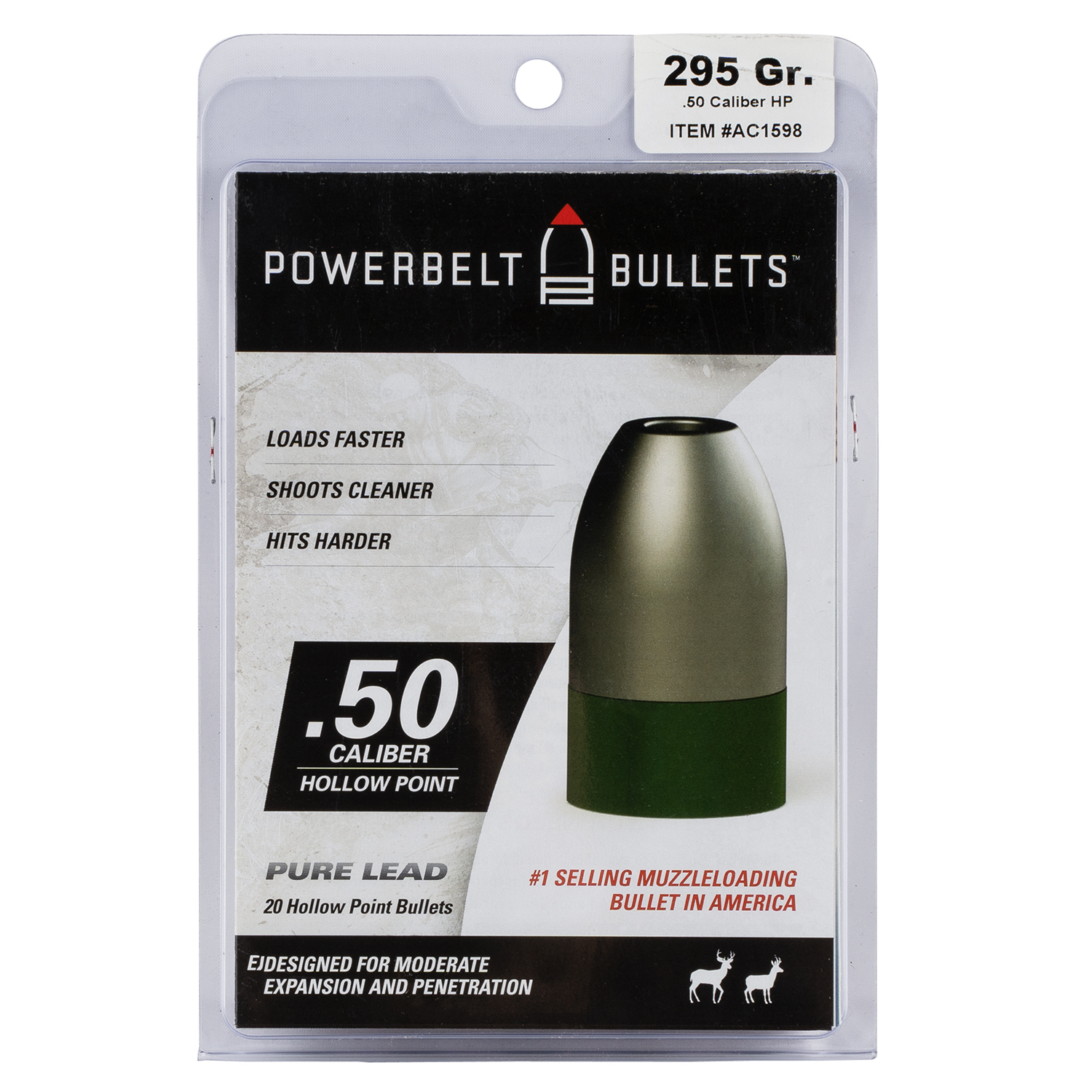 Powerbelt .50 Caliber 295 Grains Lead Bullet 15 Rounds - Image 2