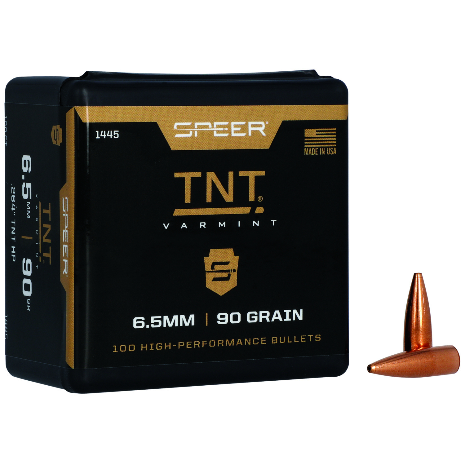 Speer 6.5MM .264 90GR Hollow Point Tnt 100 Per Box