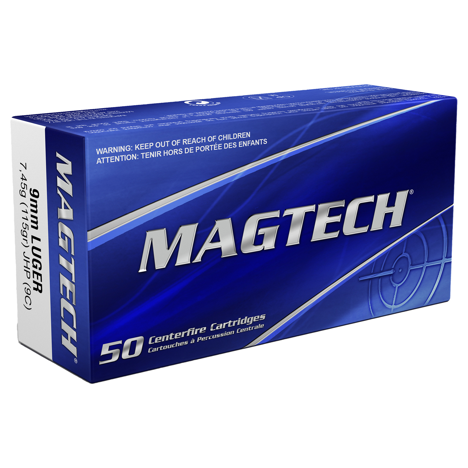 Magtech 9MM 115GR Jacketed Hollow Point 50/20
