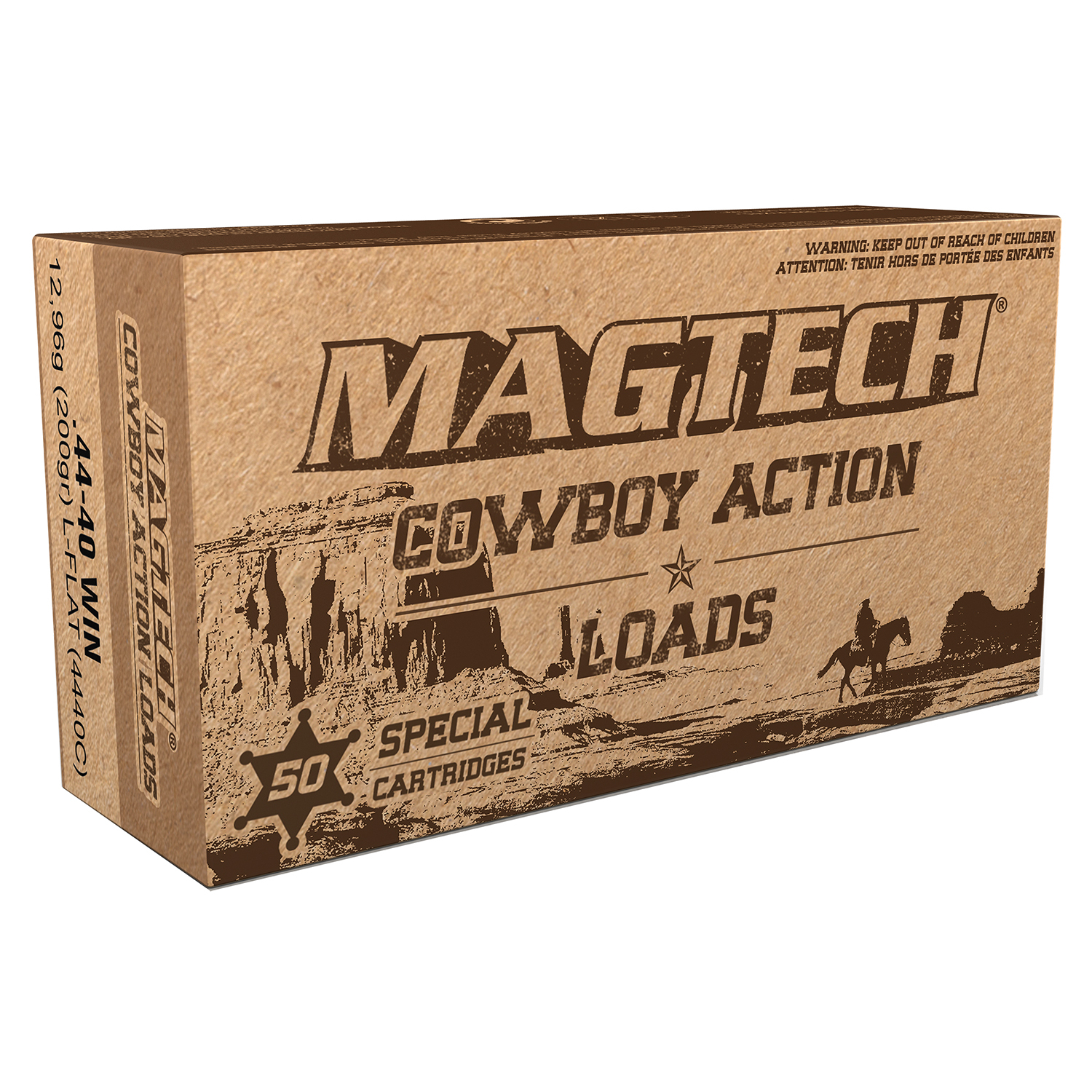 Magtech 44-40 Win Cowboy 200GR 50RD Box - 20 Boxes Per Case