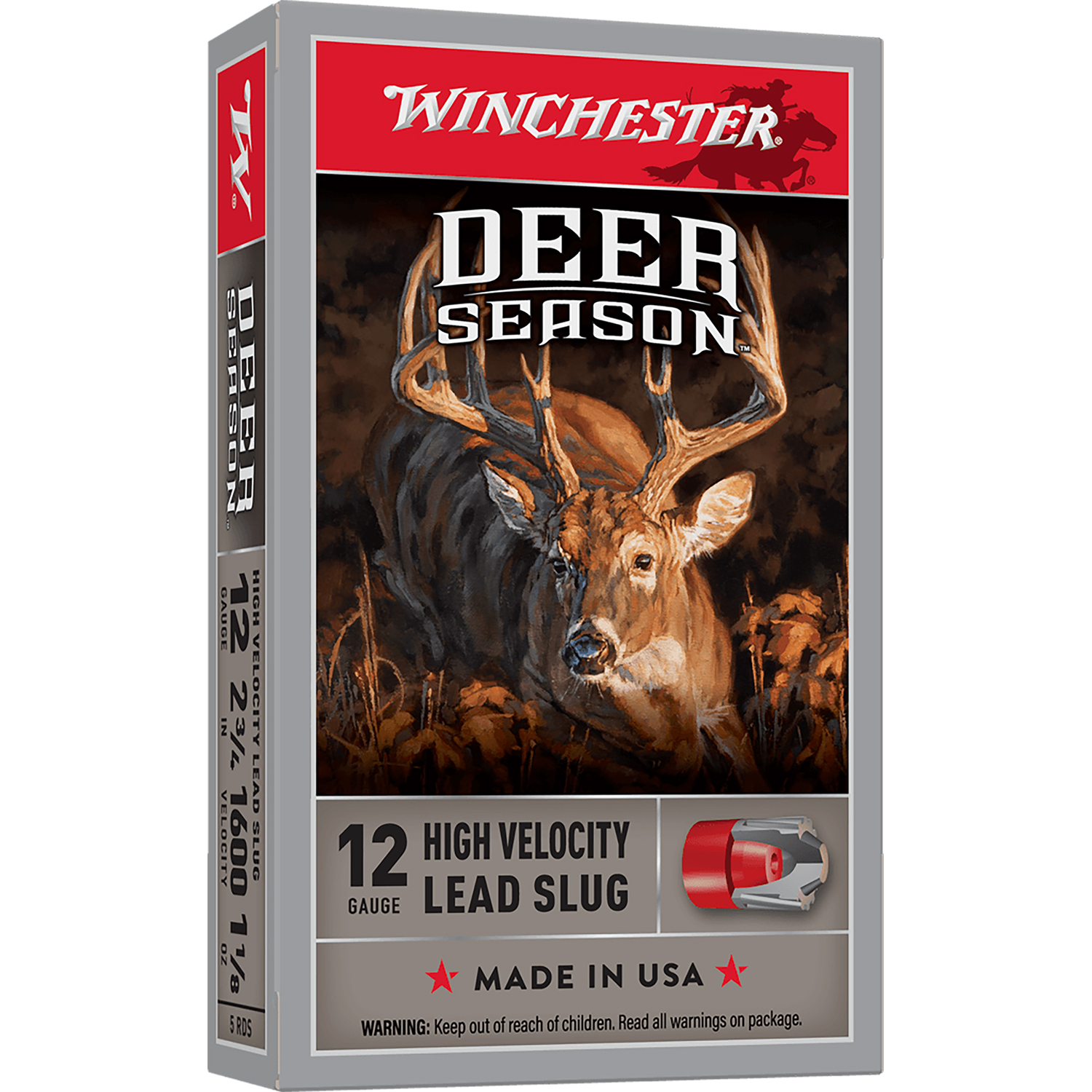 Winchester Deer Season 12 Ga 2-3/4 1-1/8 Oz. 5 Rounds Ammo