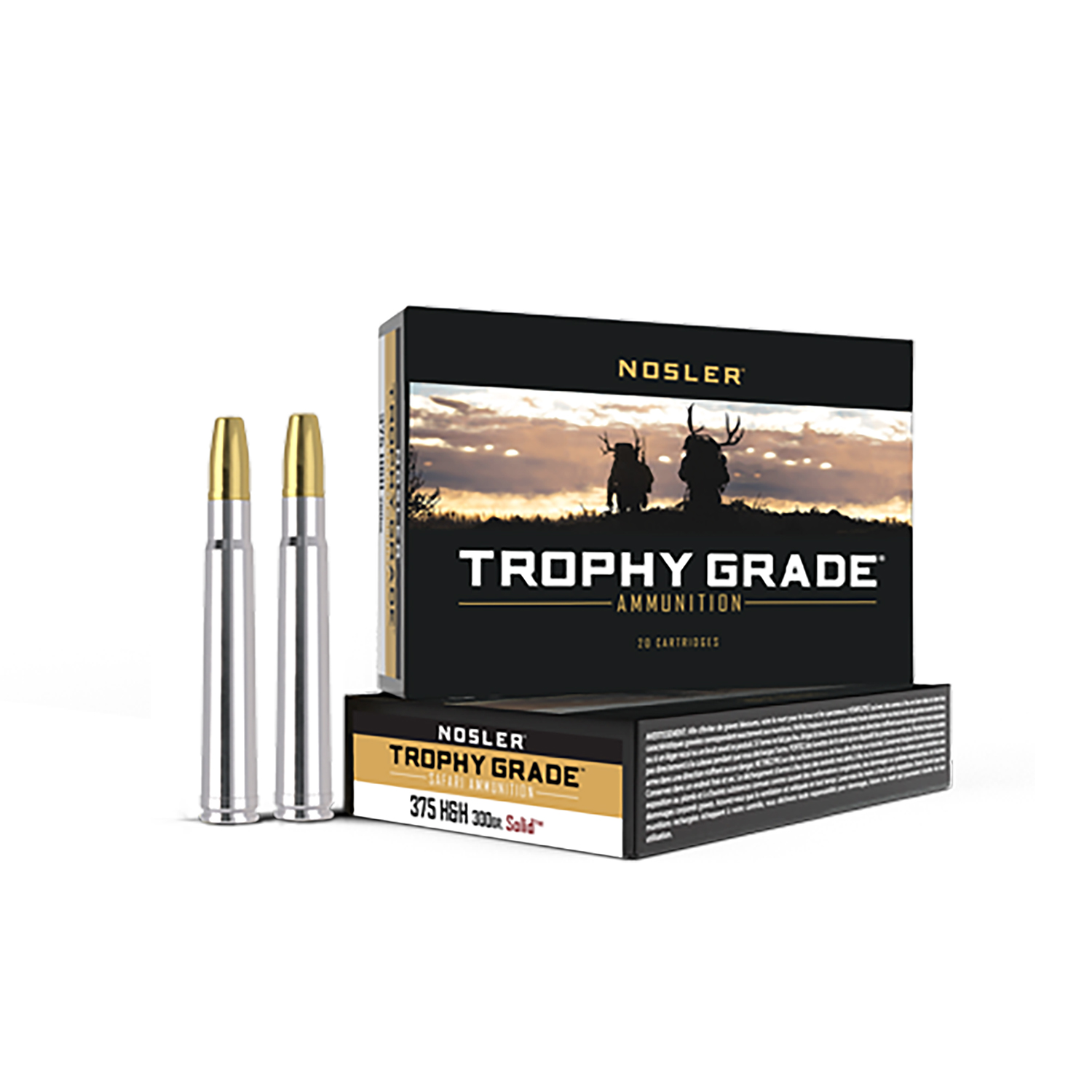 Nosler Safari 375 H&h 300GR Solid 20CT