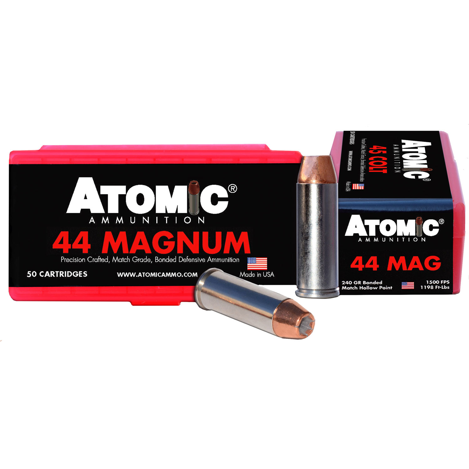 Atomic 44 Rem Mag 240GR Bonded Match Hp 50RD 10BX/CS