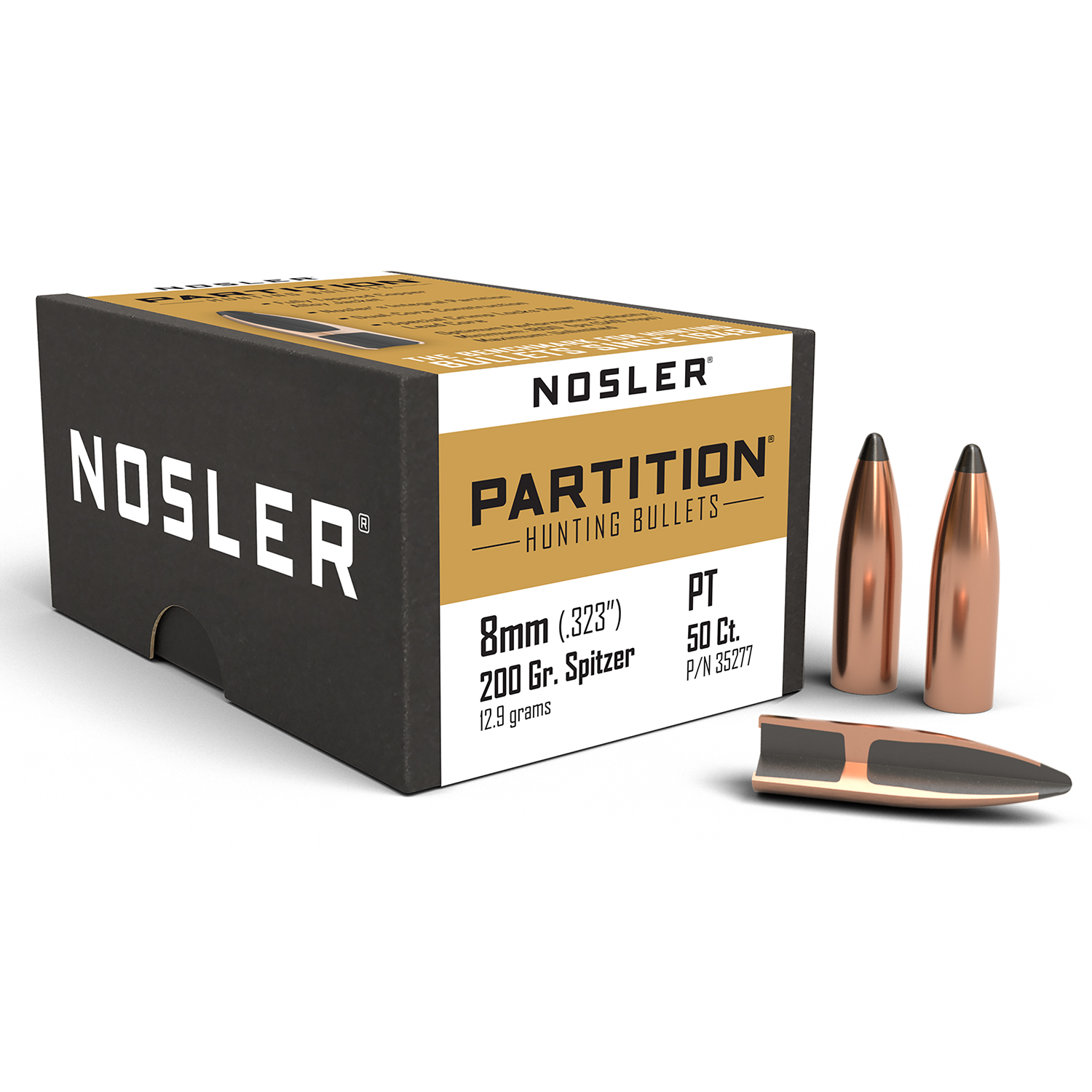Nosler 35277 Partition 8MM .323 200 Gr 50 Per Box