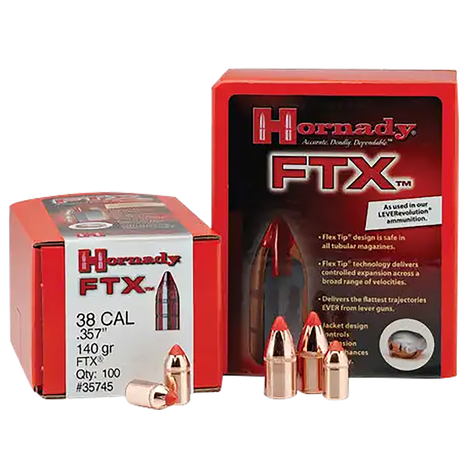 Hornady 44 Cal .430 265 Gr Flex Tip Expanding 50 Per Box