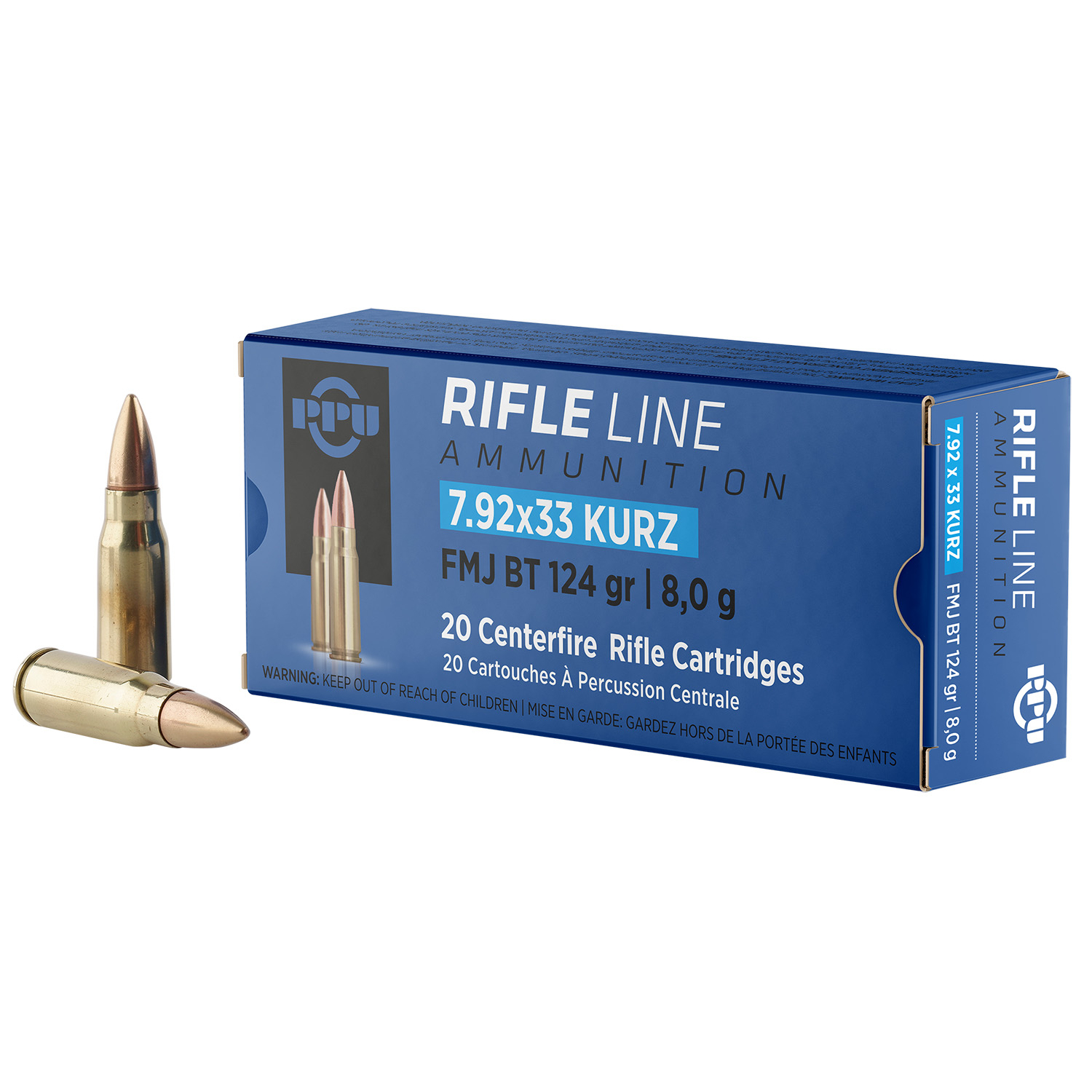 Ppu PP7K 7.9X33MM Kurz 124GR Fmj 20/25
