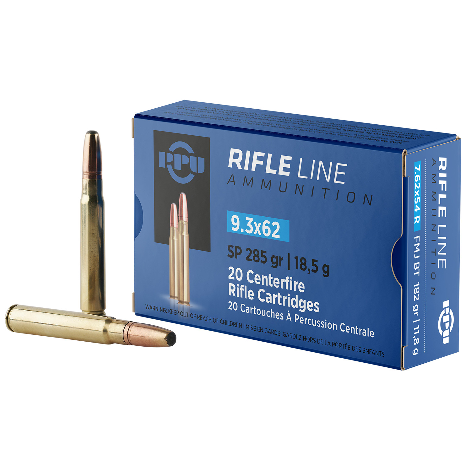 Ppu 9.3X62 285 Gr Soft Point 20 Rd