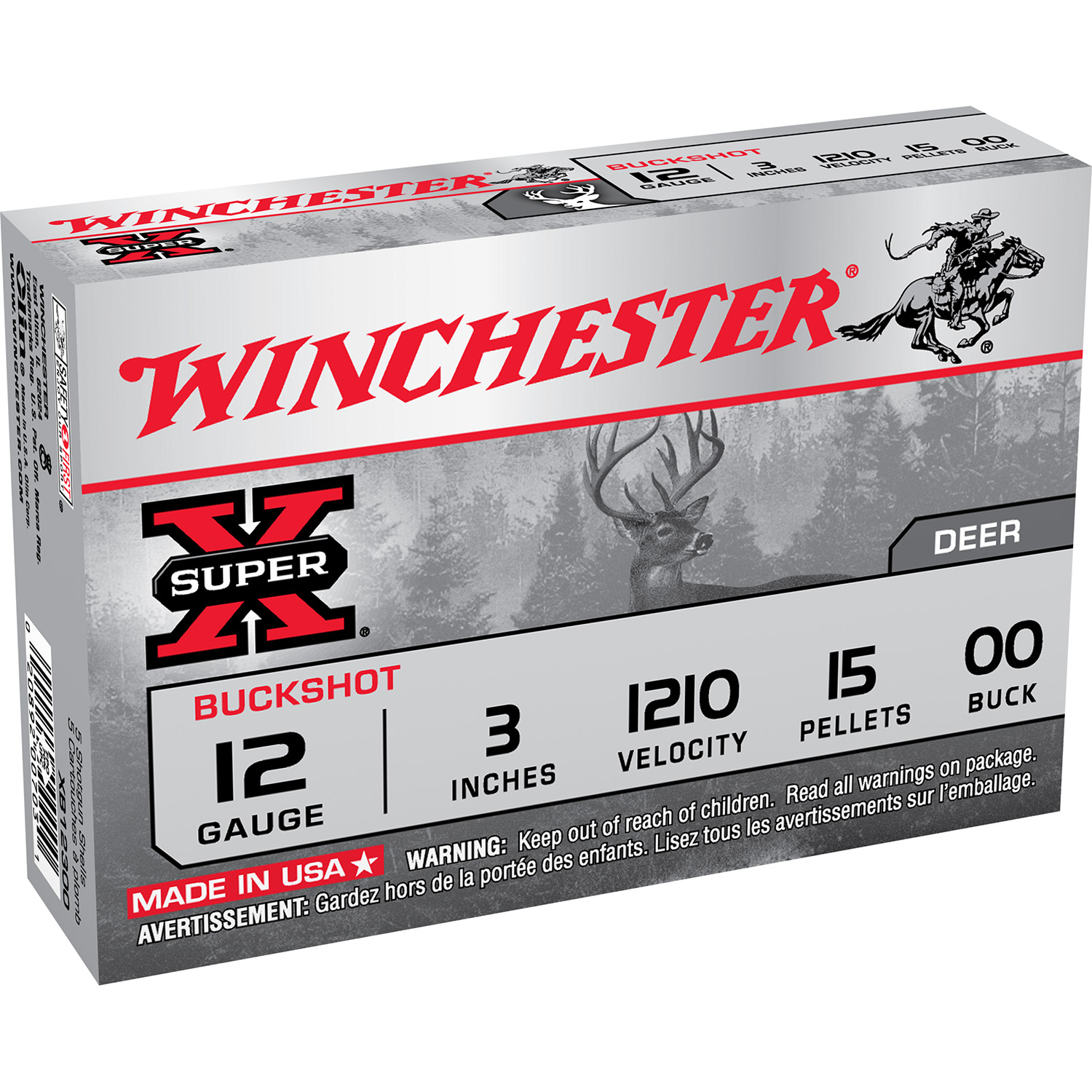 Winchester Super X 12GA 3 00 Buckshot 15-ROUND