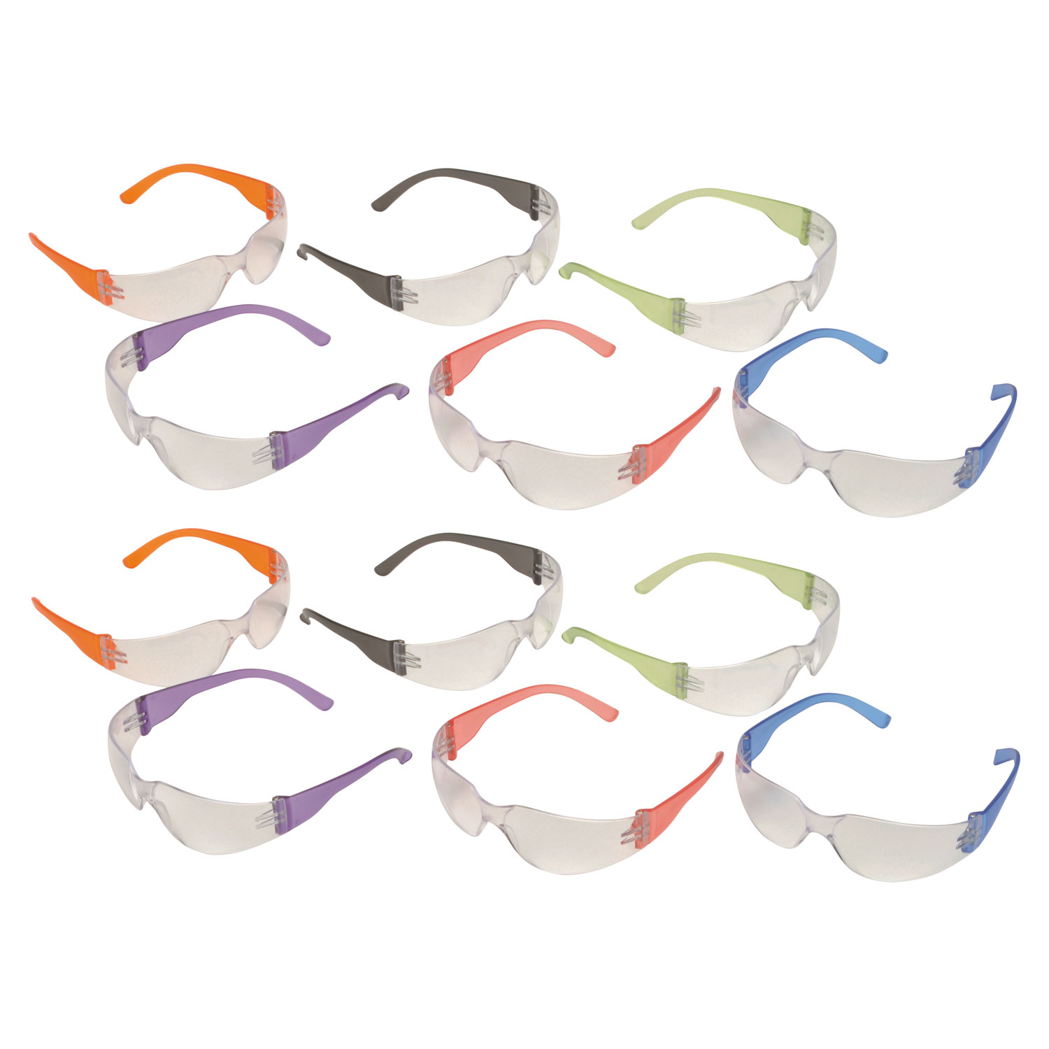 Pyramex Intruder Multi Color Temple Glasses 12PK