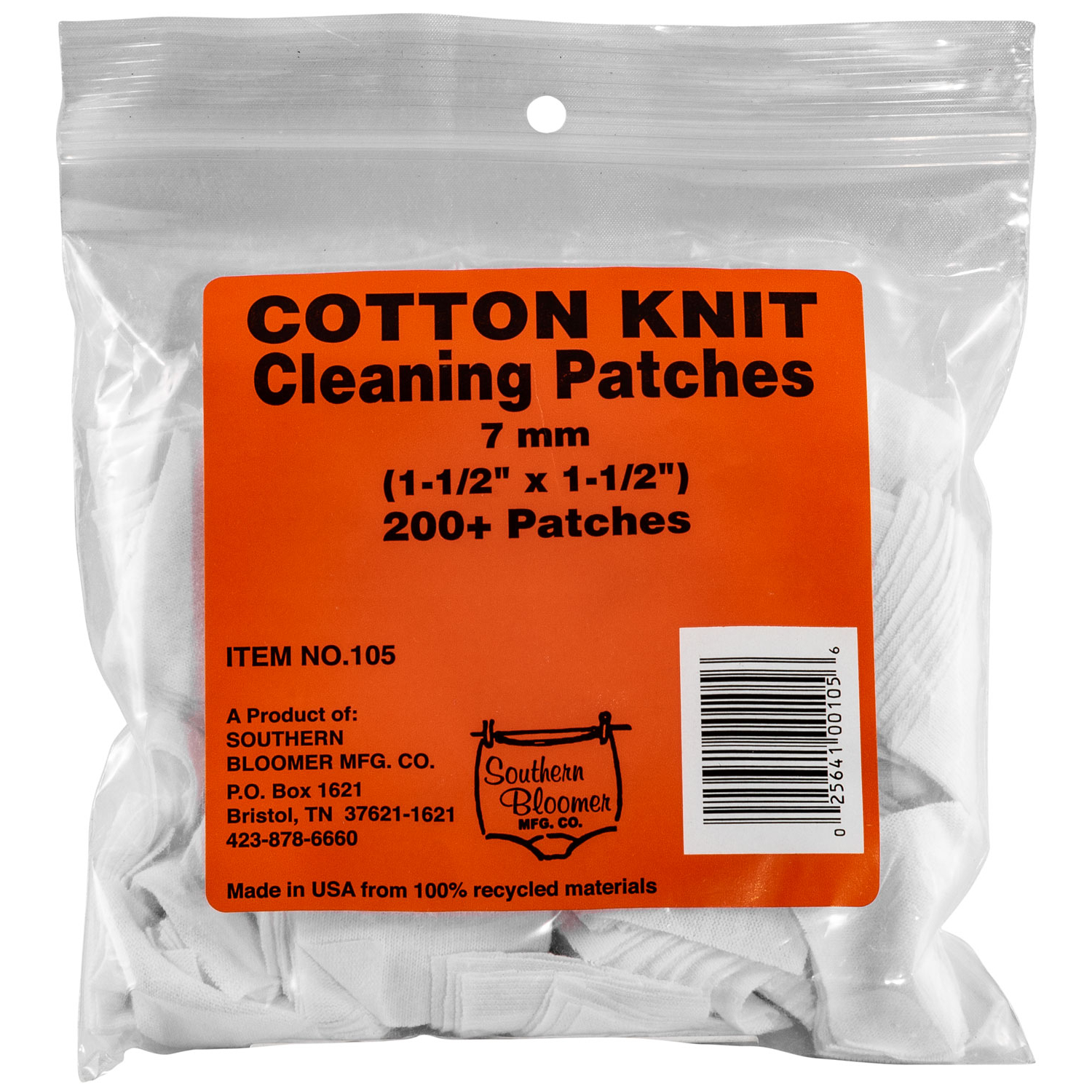 Southern Bloomer 7MM Cleaning Patches 200 Count