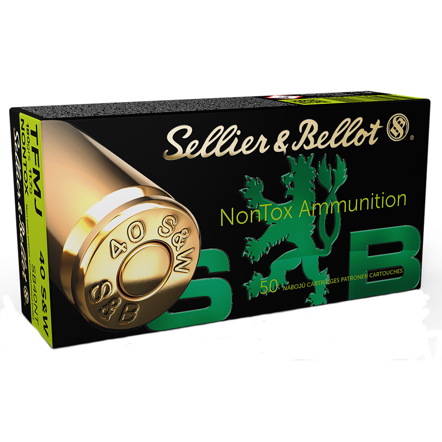 S&b SB40NT 40S&W 180GR Total Fmj Non-tox 50/20