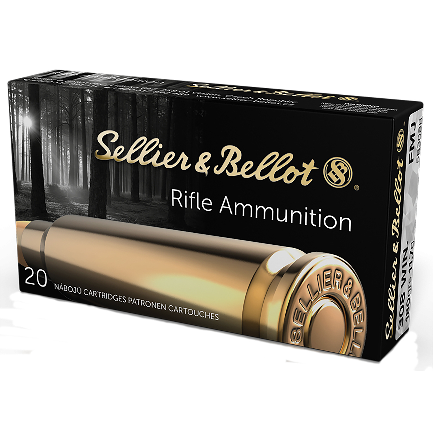 S&b SB308B 308WIN 180GR Fmj 20/25