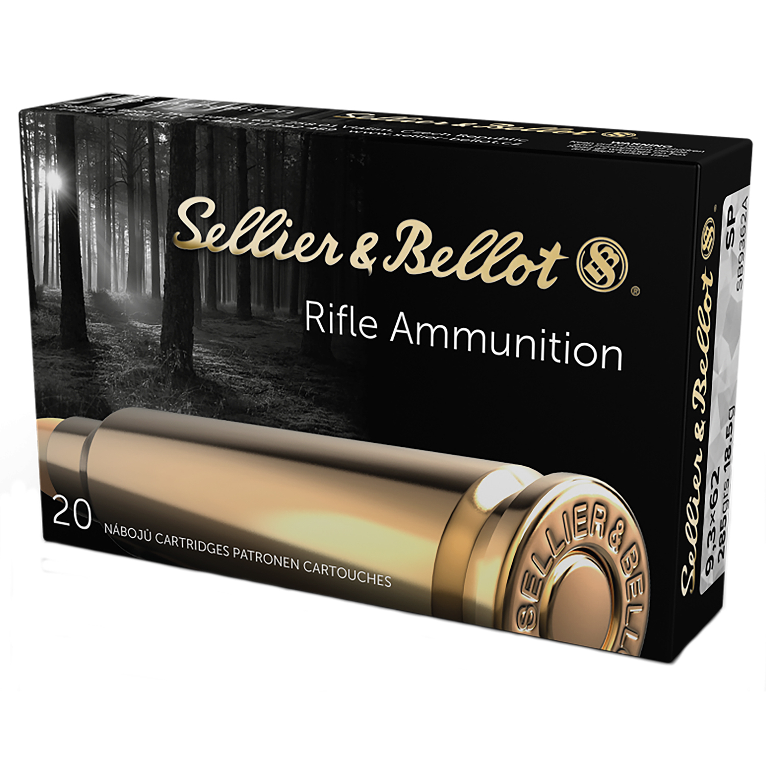 Sellier & Bellot SB9362A 9.3X62 286GR Soft Point 20/20
