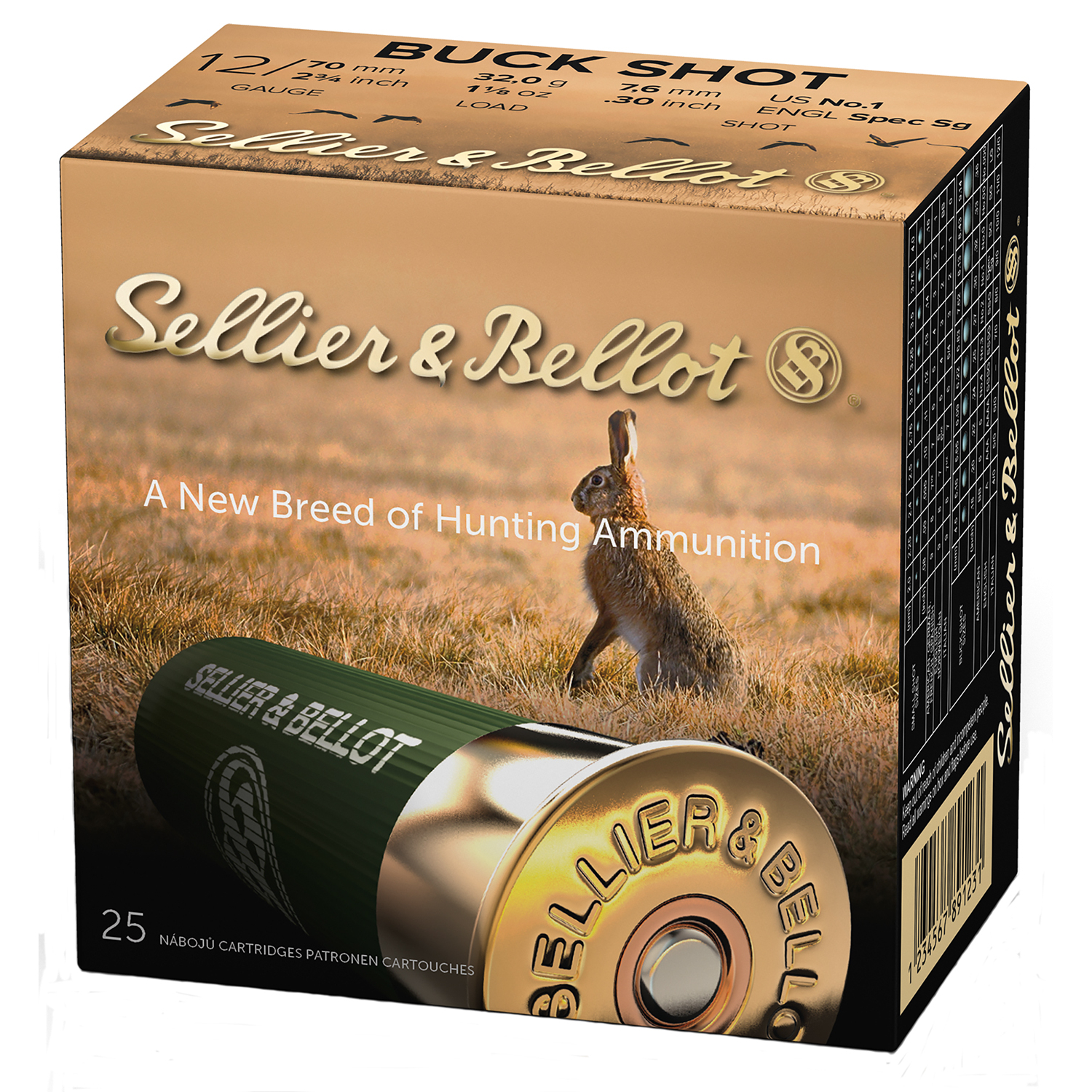 Sellier & Bellot SB12BSF 12GA 2.75 1B 12PELLETS 25/10