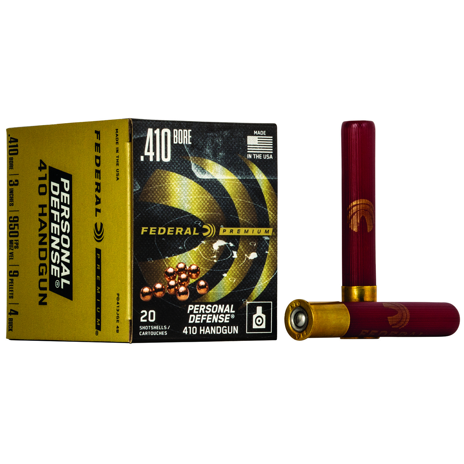Federal Personal Defense .410GA 3 9 Pellet 4 Buck 20RD