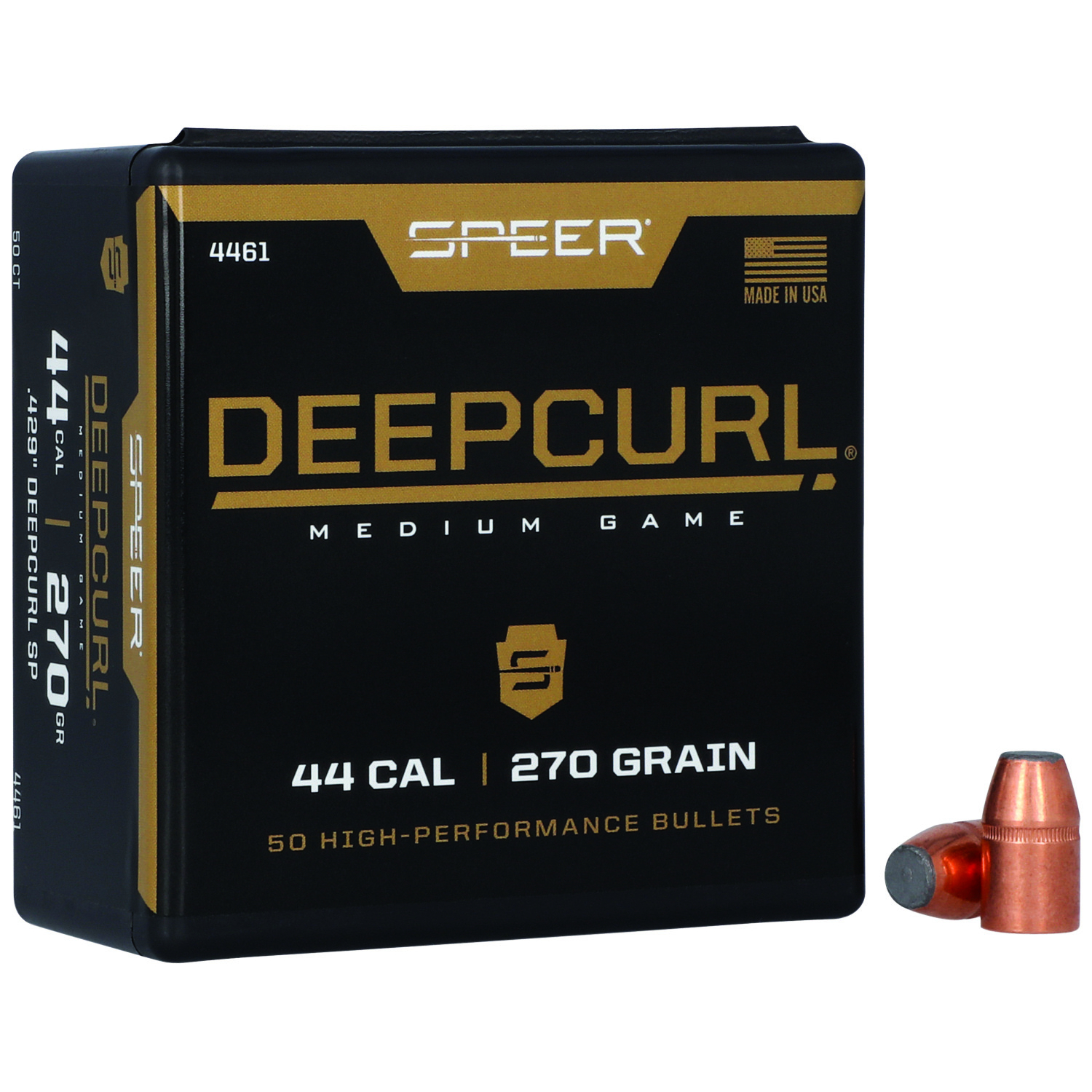 Speer 44 Caliber .429 270 Gr Deepcurl Soft Point 50 Per Box