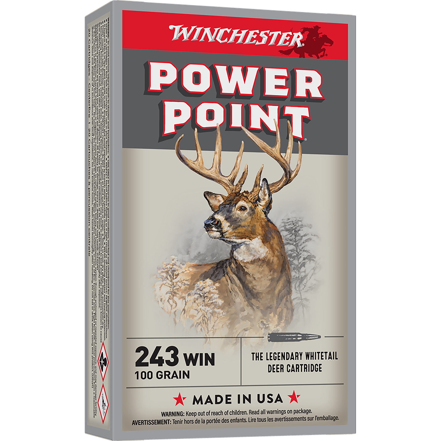 Winchester Super X 243 Win 100GR Power Point 20RD