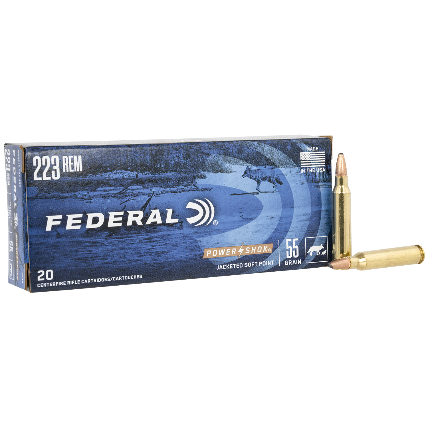 Federal Powershok .223 Rem 55GR Soft Point 20RD