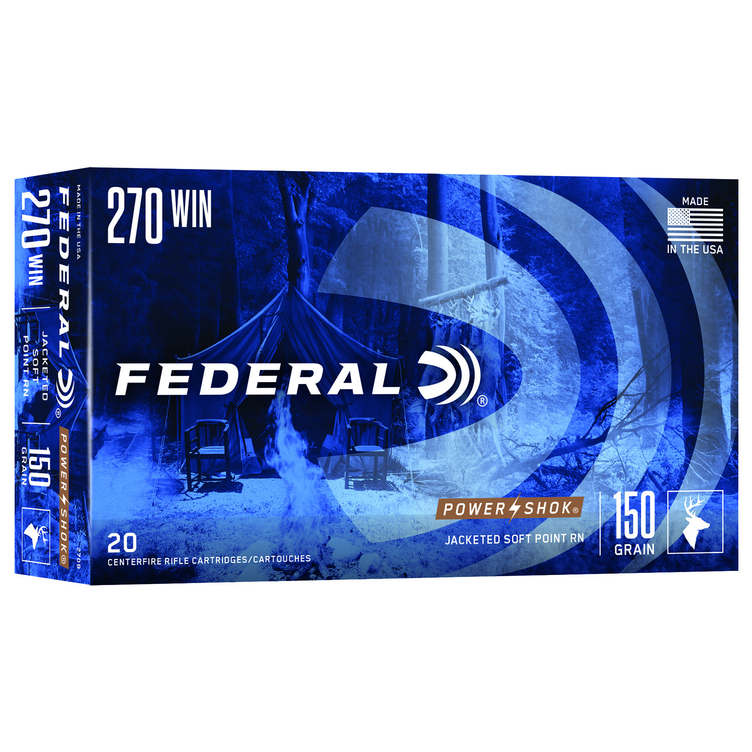 Federal Power Shok 270 Win 150GR Soft Point 20RD