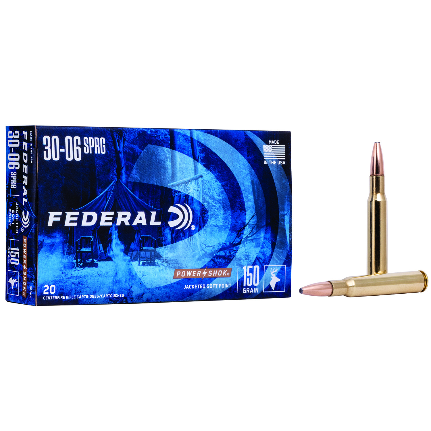 Federal Powershok 30-06 Springfield 150GR Soft Point 20RD