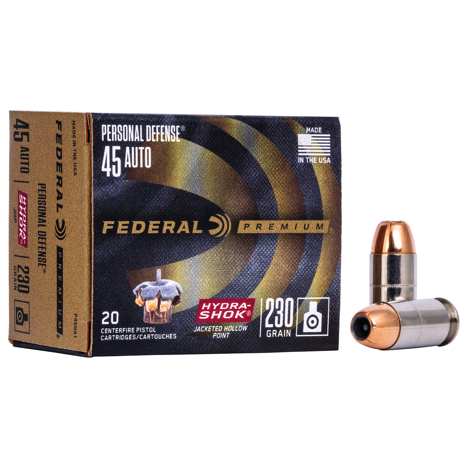 Federal Premium Hydra Shok 45 Acp 230GR Jhp 20RD