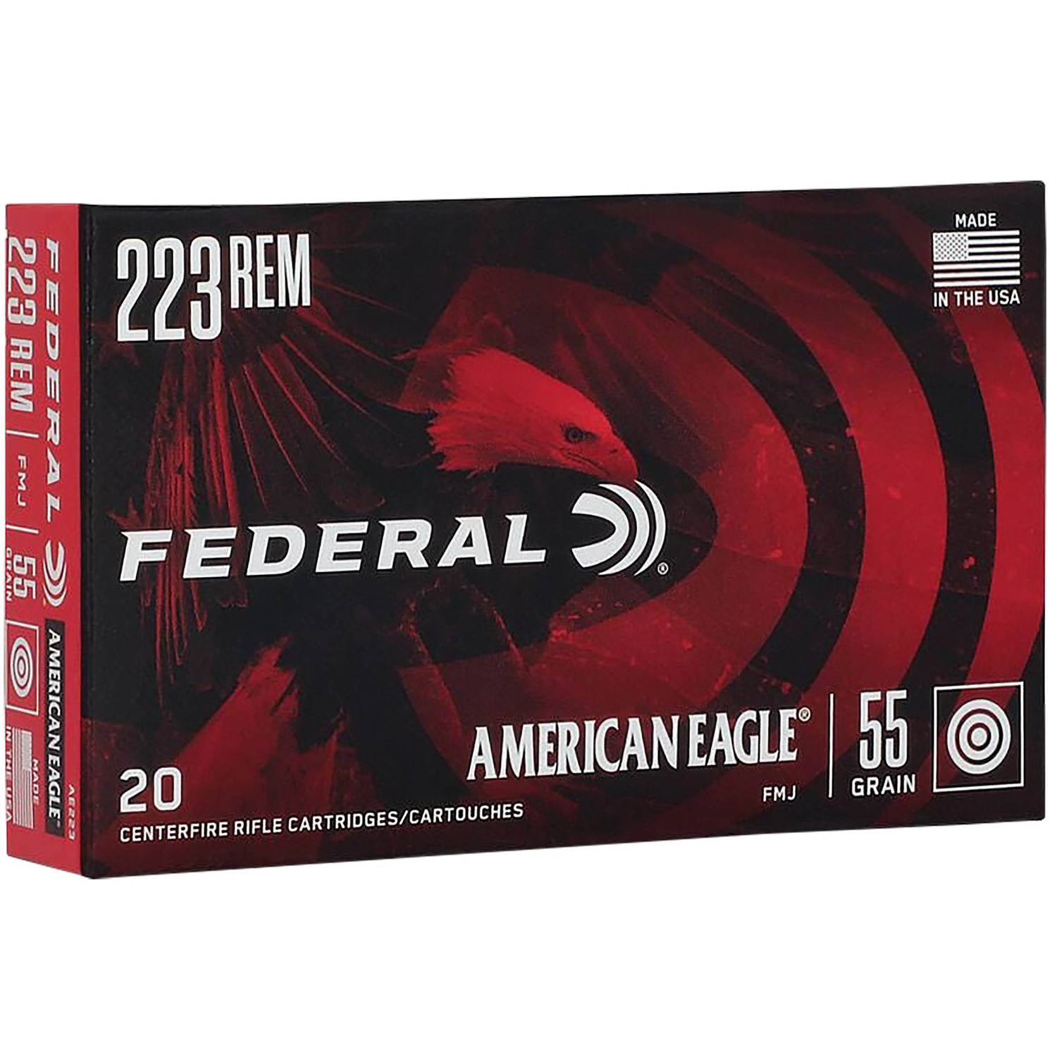 Federal American Eagle 223 Rem 55 Gr Fmjbt 20RD