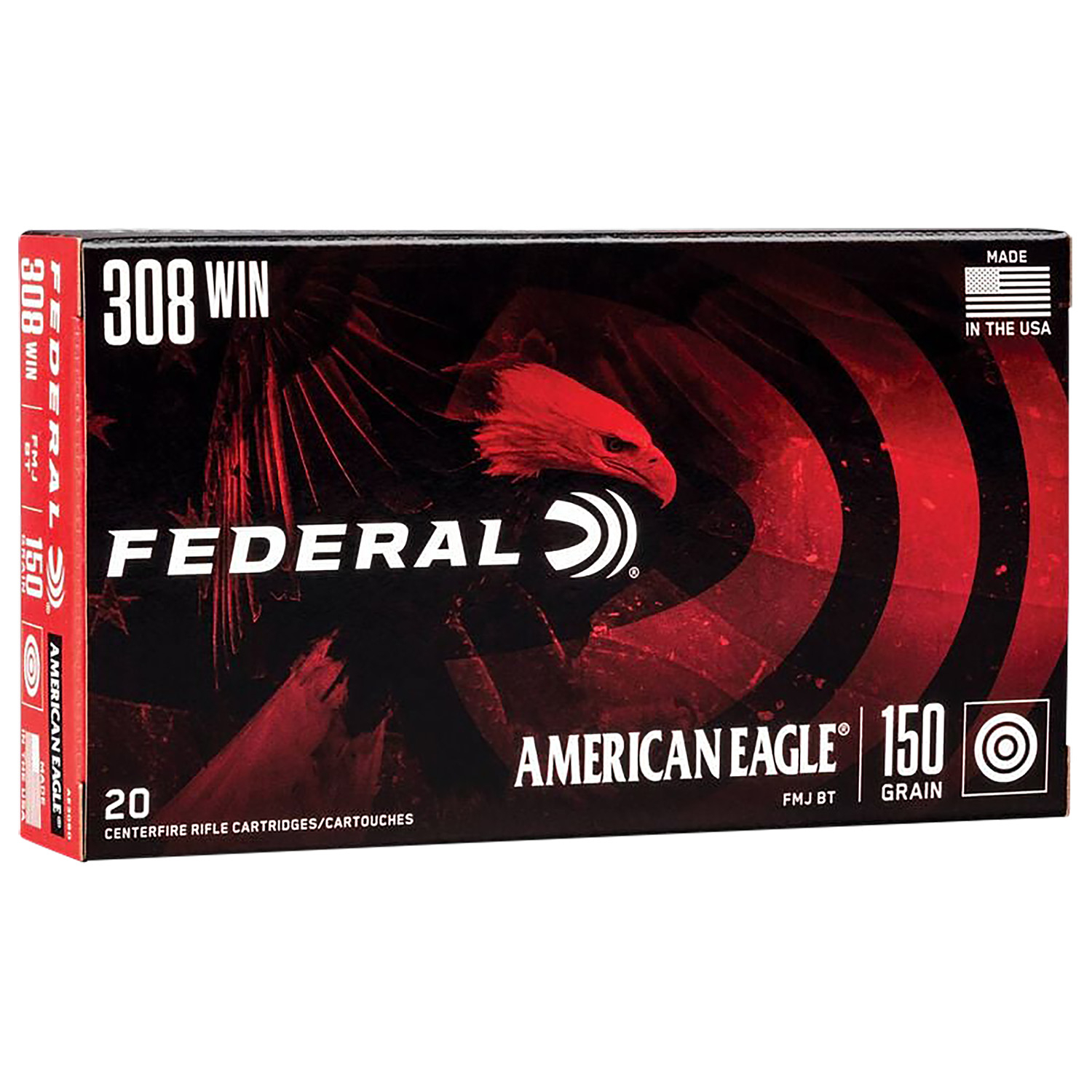 Federal American Eagle 308 Win 150GR Fmj-bt 20RD