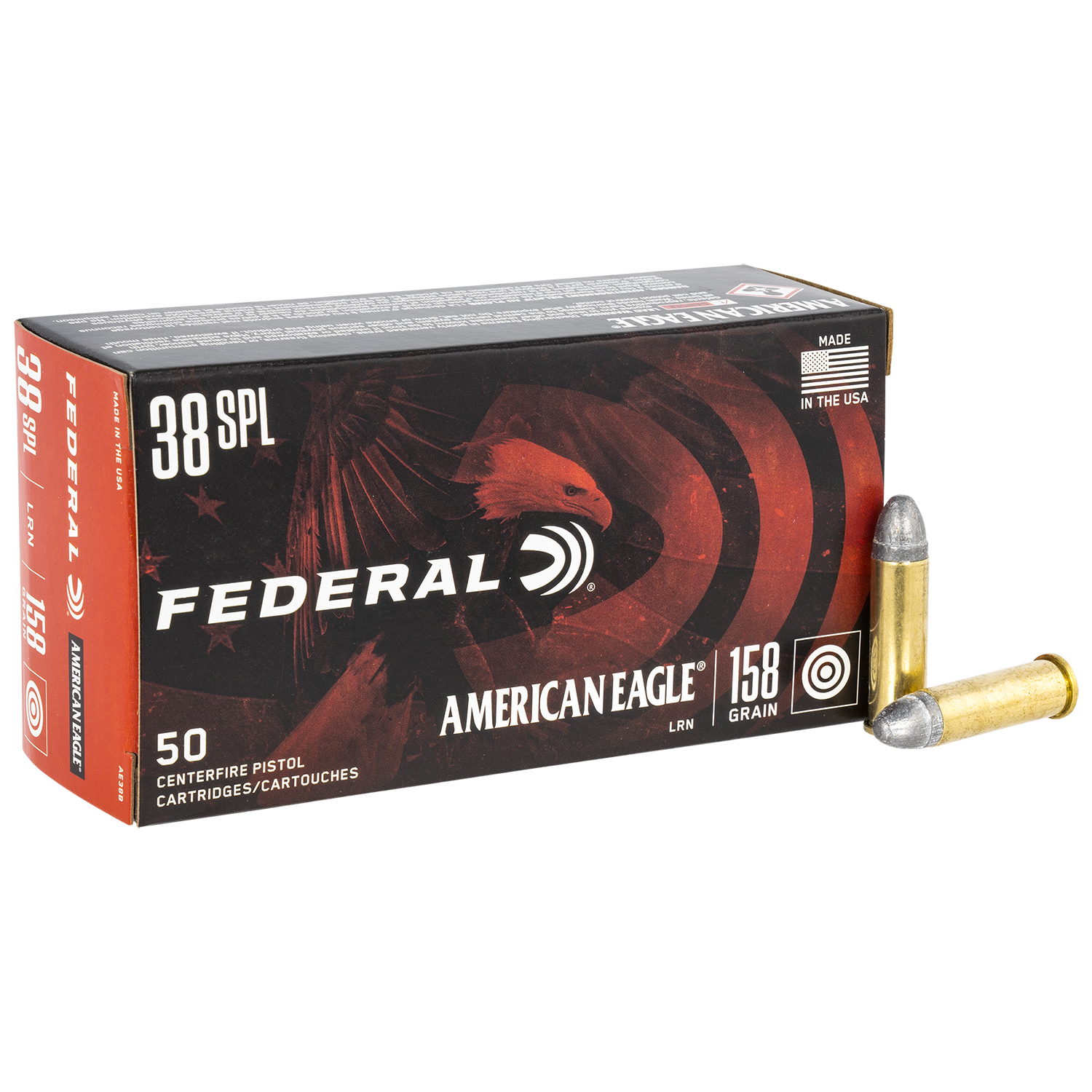 Federal American Eagle 38 Special 158GR Lead Round Nose 50RD