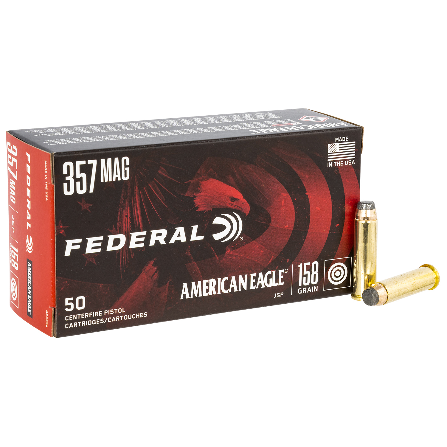Federal American Eagle 357 Mag 158GR Jacketed Soft Point 50RD