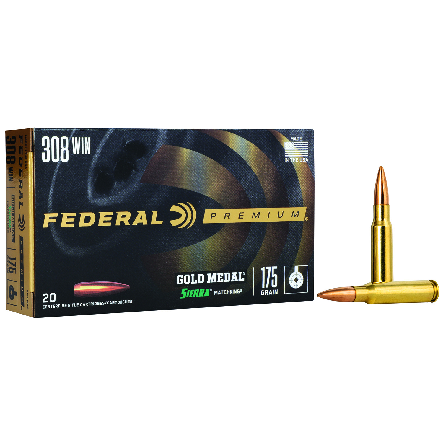 Federal Gold Medal 308 Win 175GR Bthp 20RD