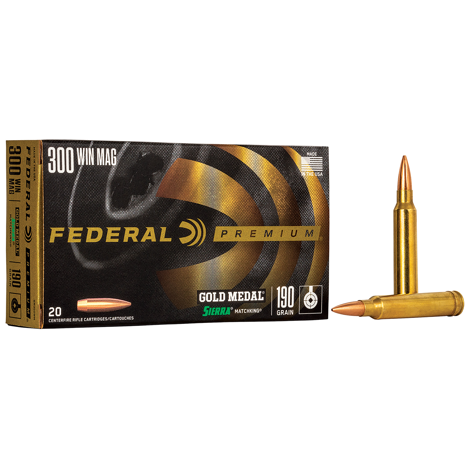 Federal Gold Medal 300 Win Mag 190GR 20RD