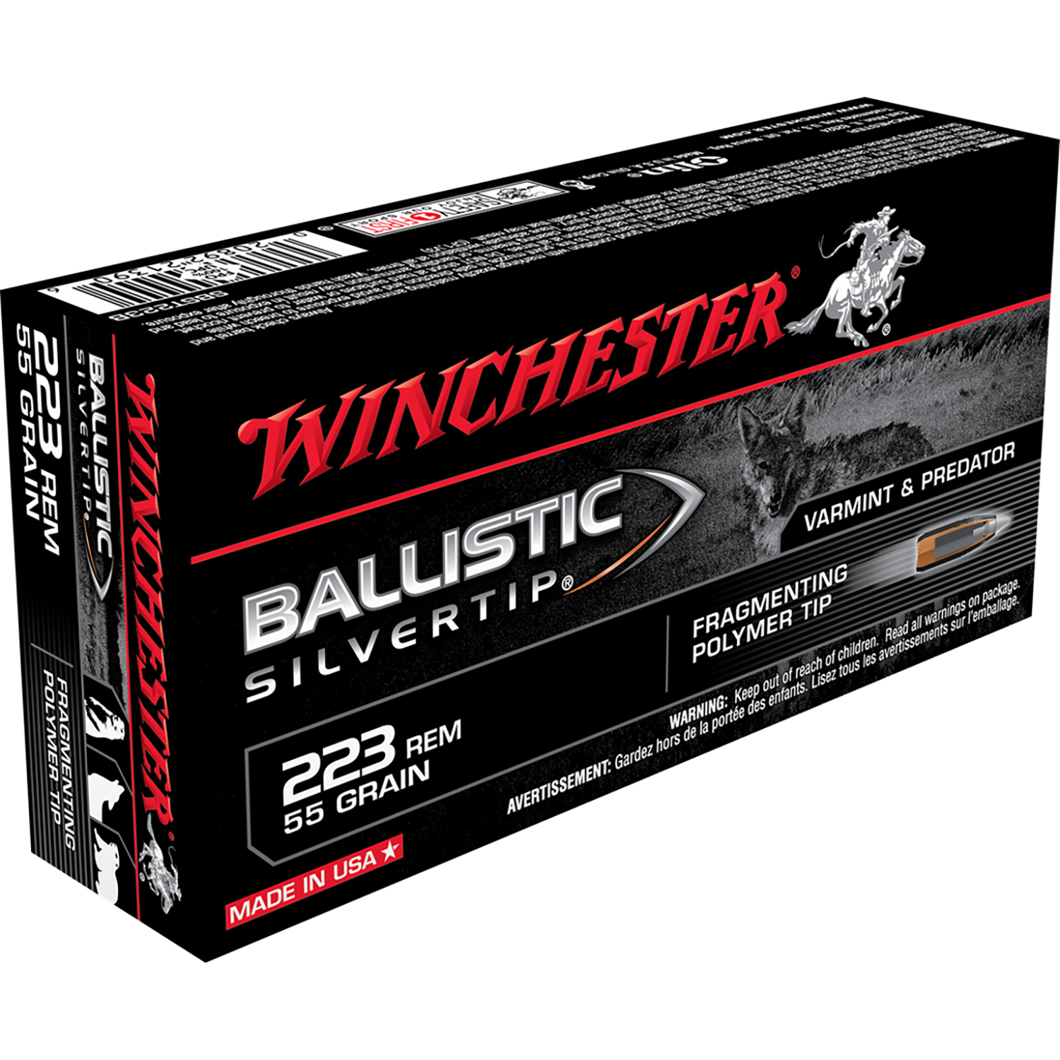Winchester Ballistic Silvertip 223 Rem 55 Gr 20 Rd