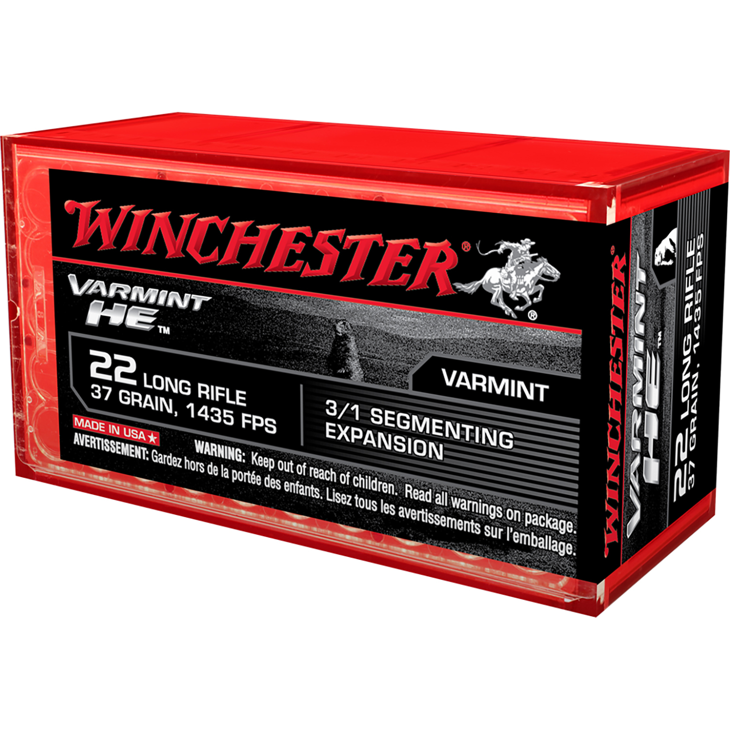 Winchester 22LR 37GR High Energy Varmint Hp 50RD