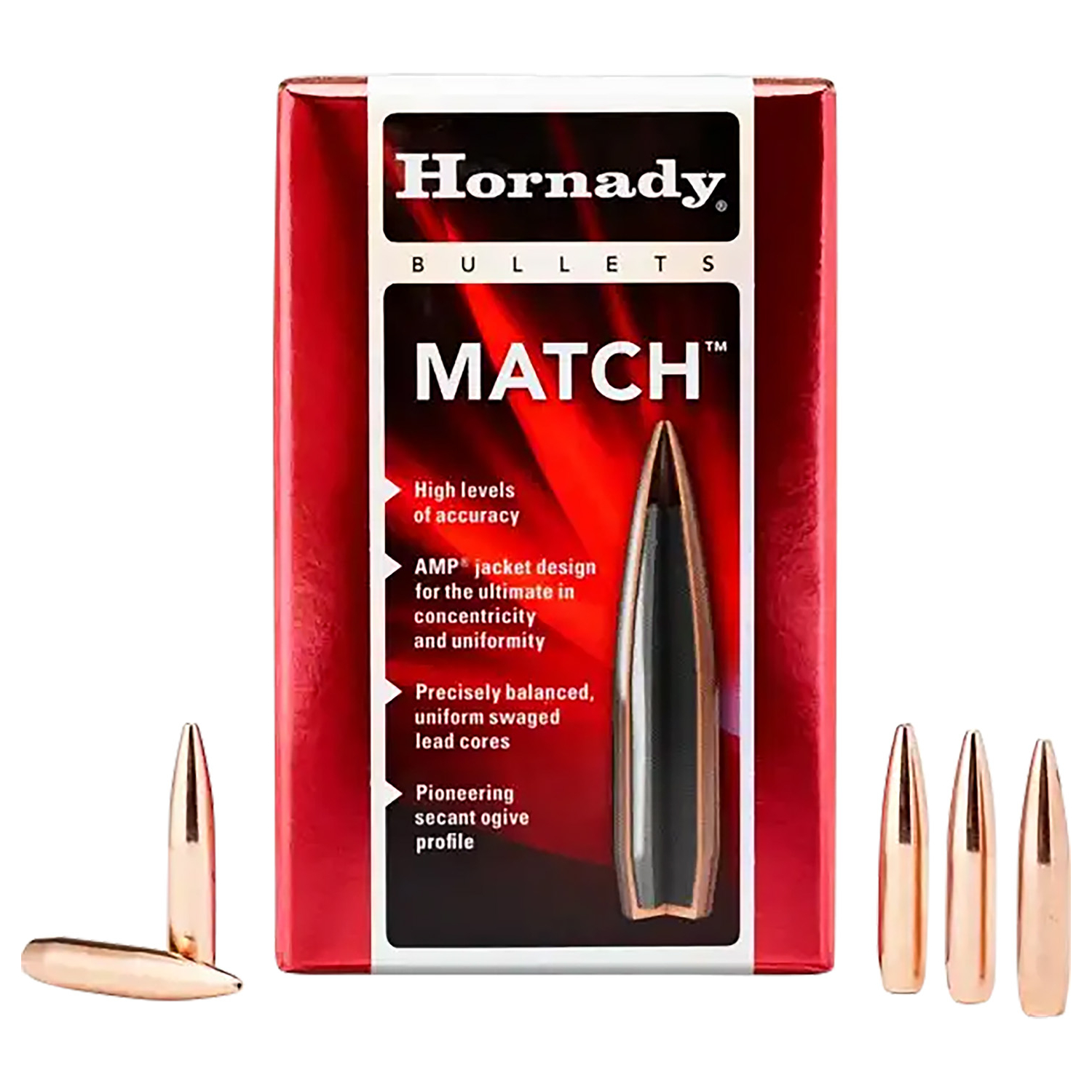 Hornady Match 30 Cal .308 208GR Bthp 100 Count