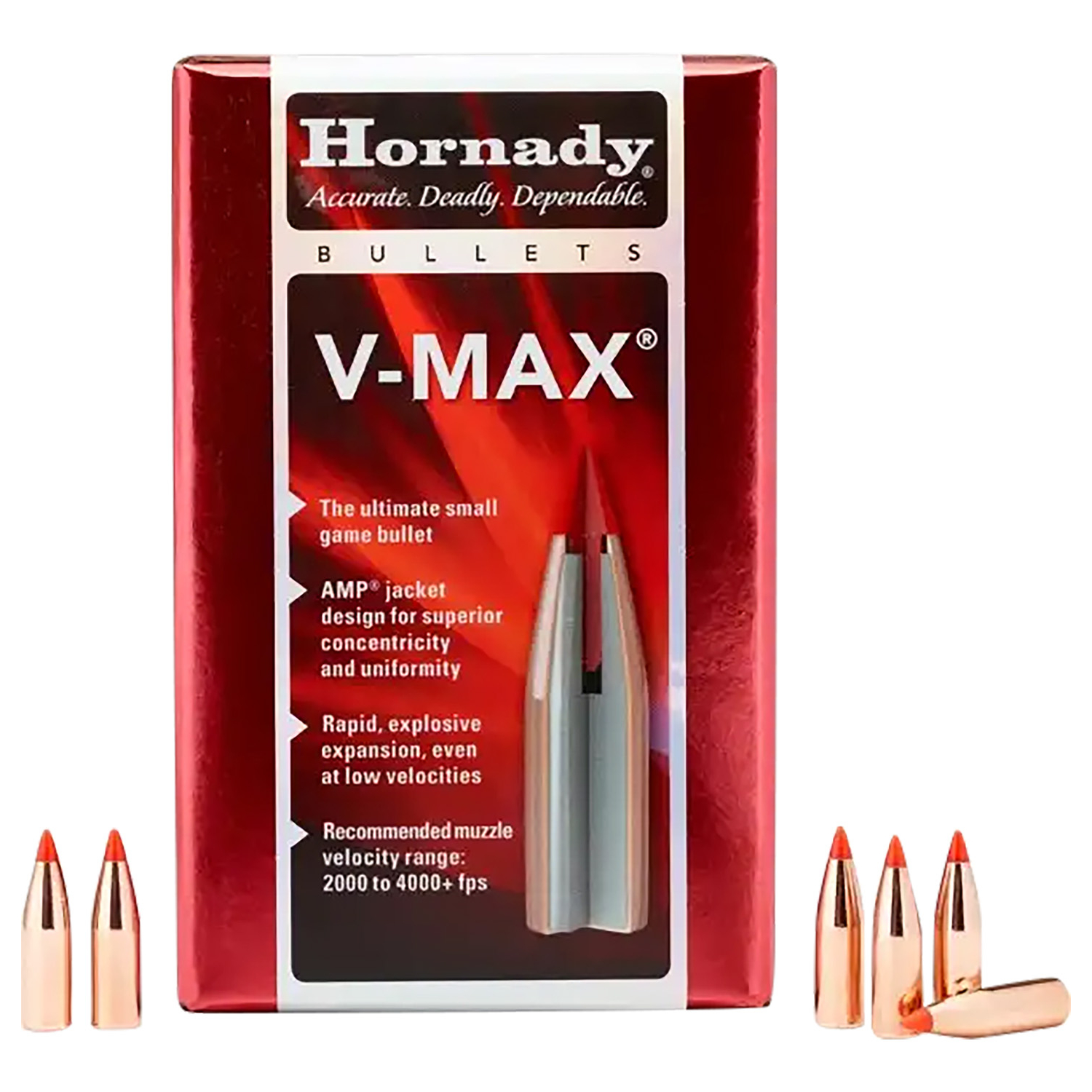 Hornady V-max 22 Cal .224 53 Gr 100 Rd