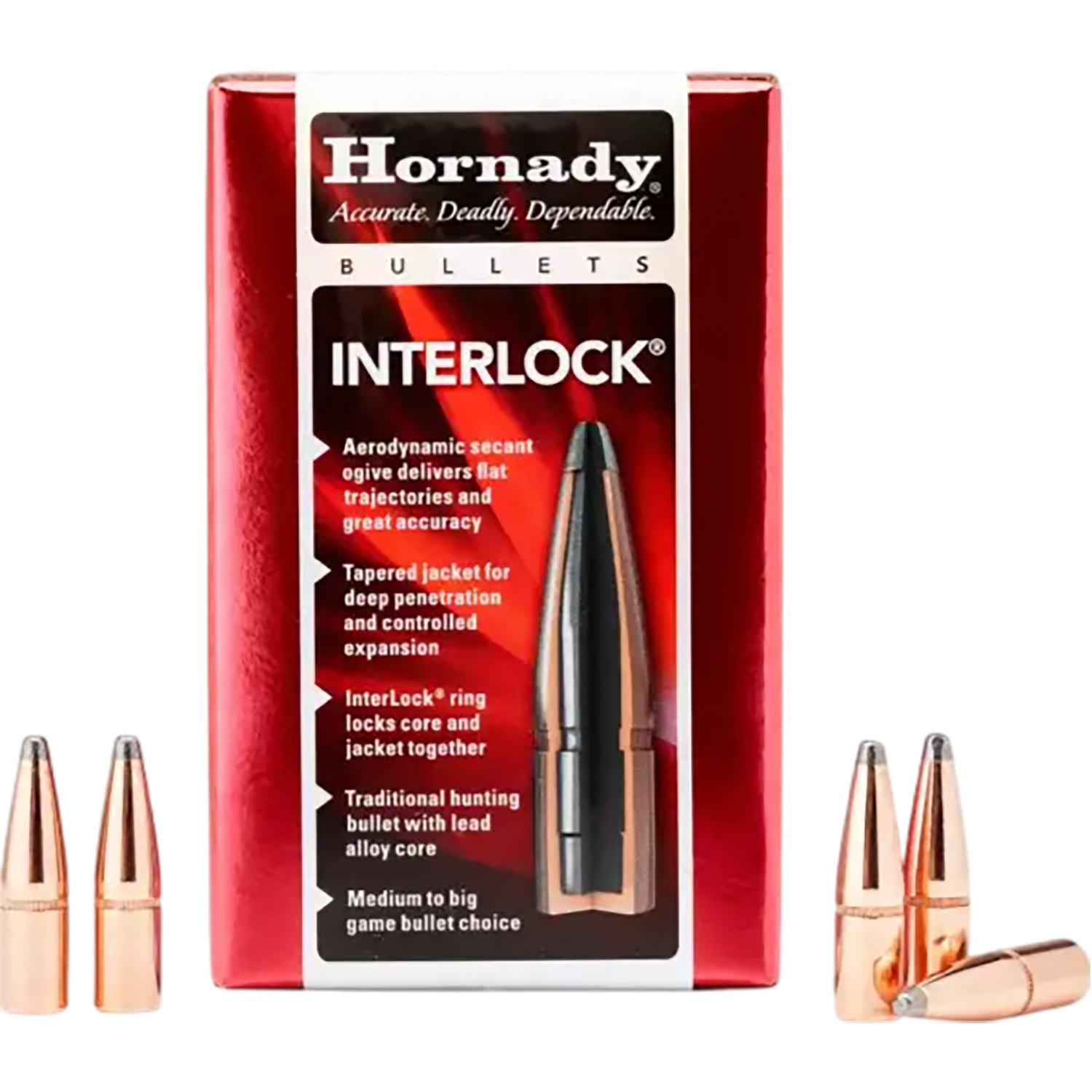 Hornady 8MM .323 195 Gr Sp Interlock Bullets 100 Count