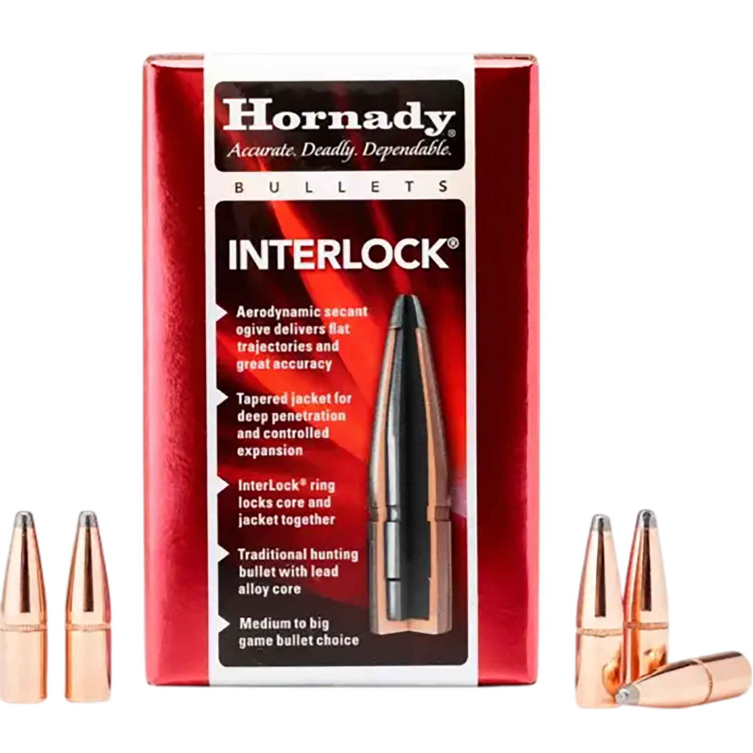 Hornady Interlock 405 Caliber 300 Grain Spire Point Bullets 50 Rounds