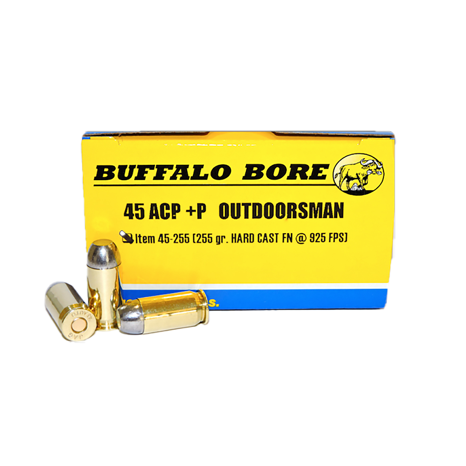 Buffalo Bore 45 Acp +p 255GR Hard Cast Flat Nose 20/12