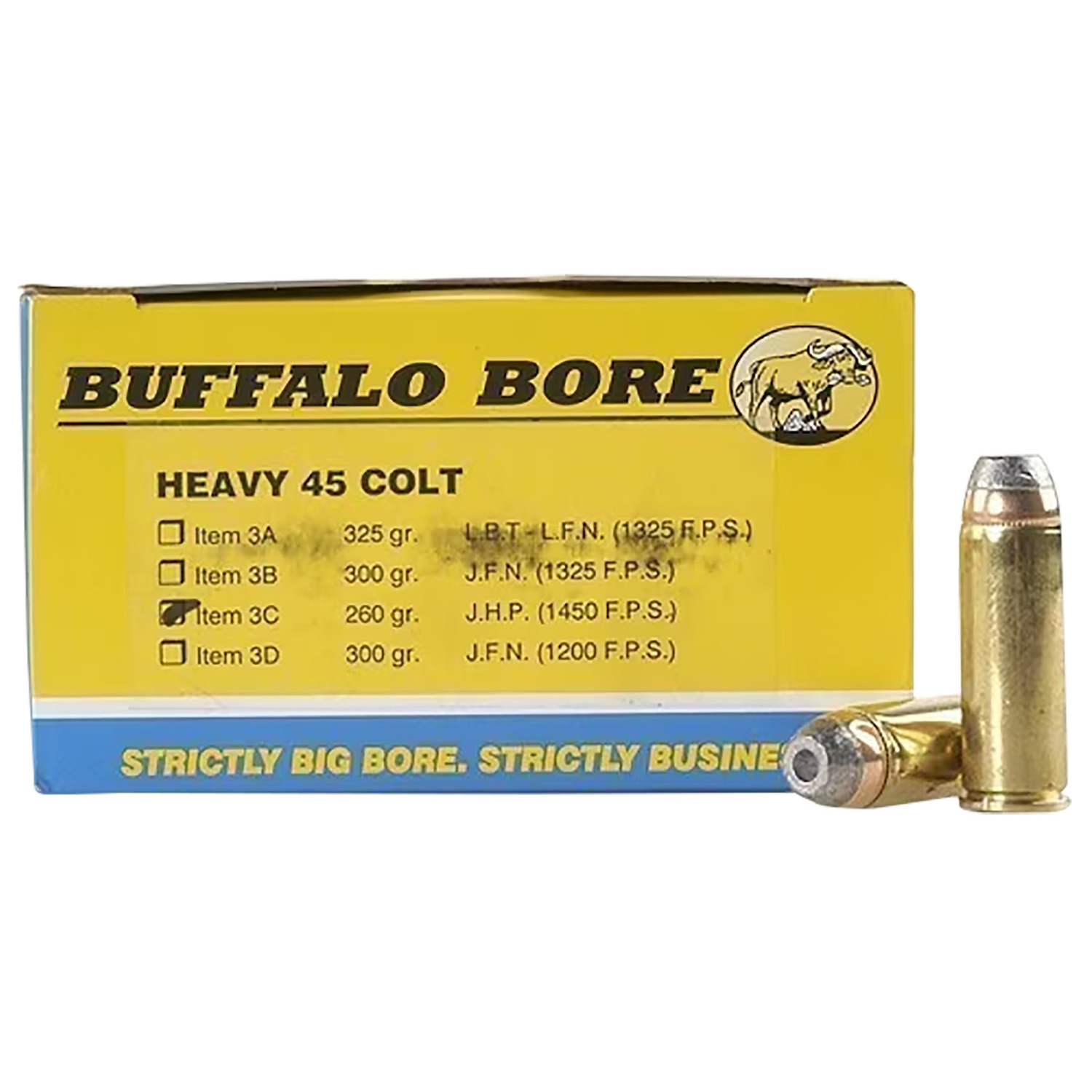 Buffalo Bore Heavy 45 Colt +p 260GR Jhp 20/12