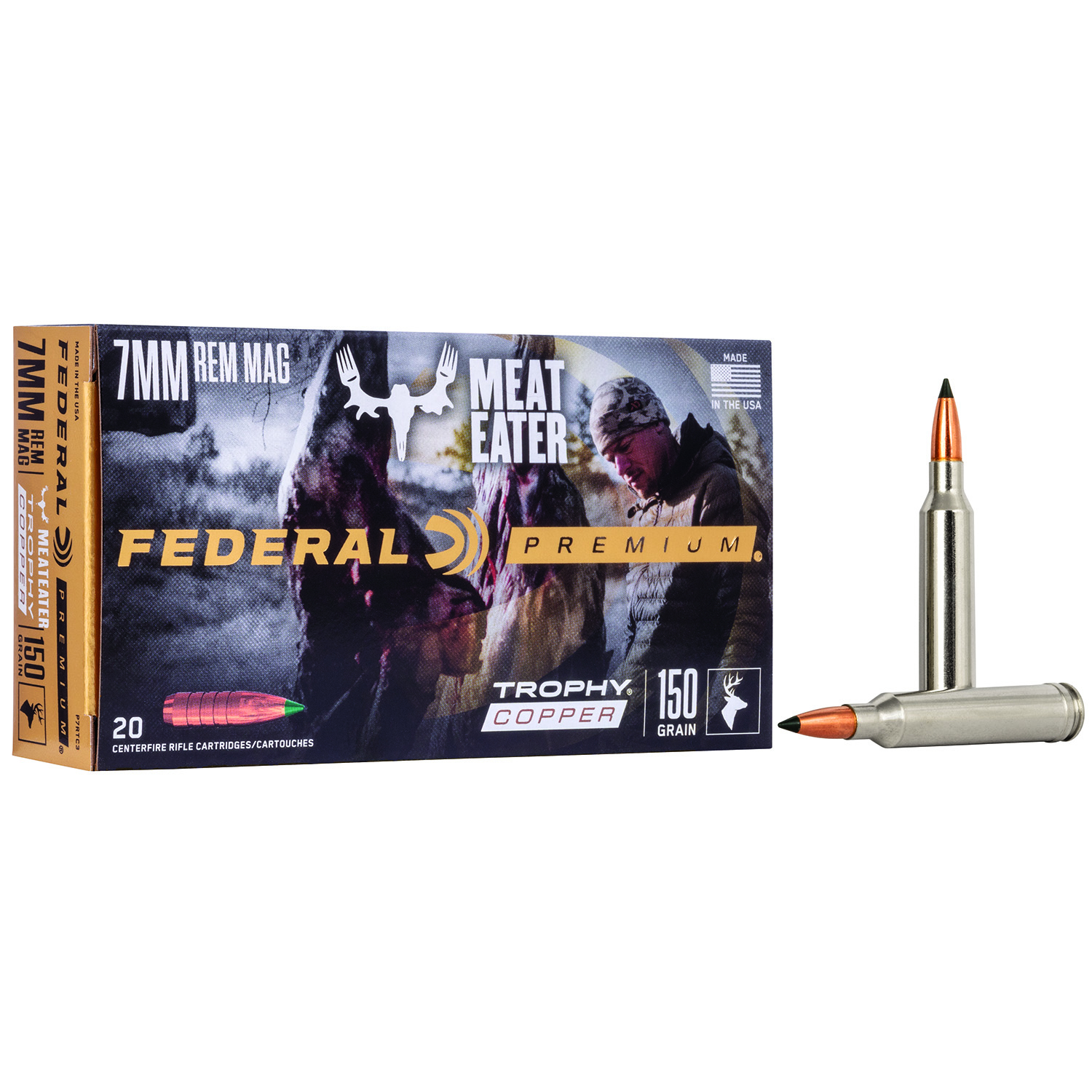 Federal Premium 7MM Rem Mag 150 Gr Trophy Copper 20 Rd Ammo