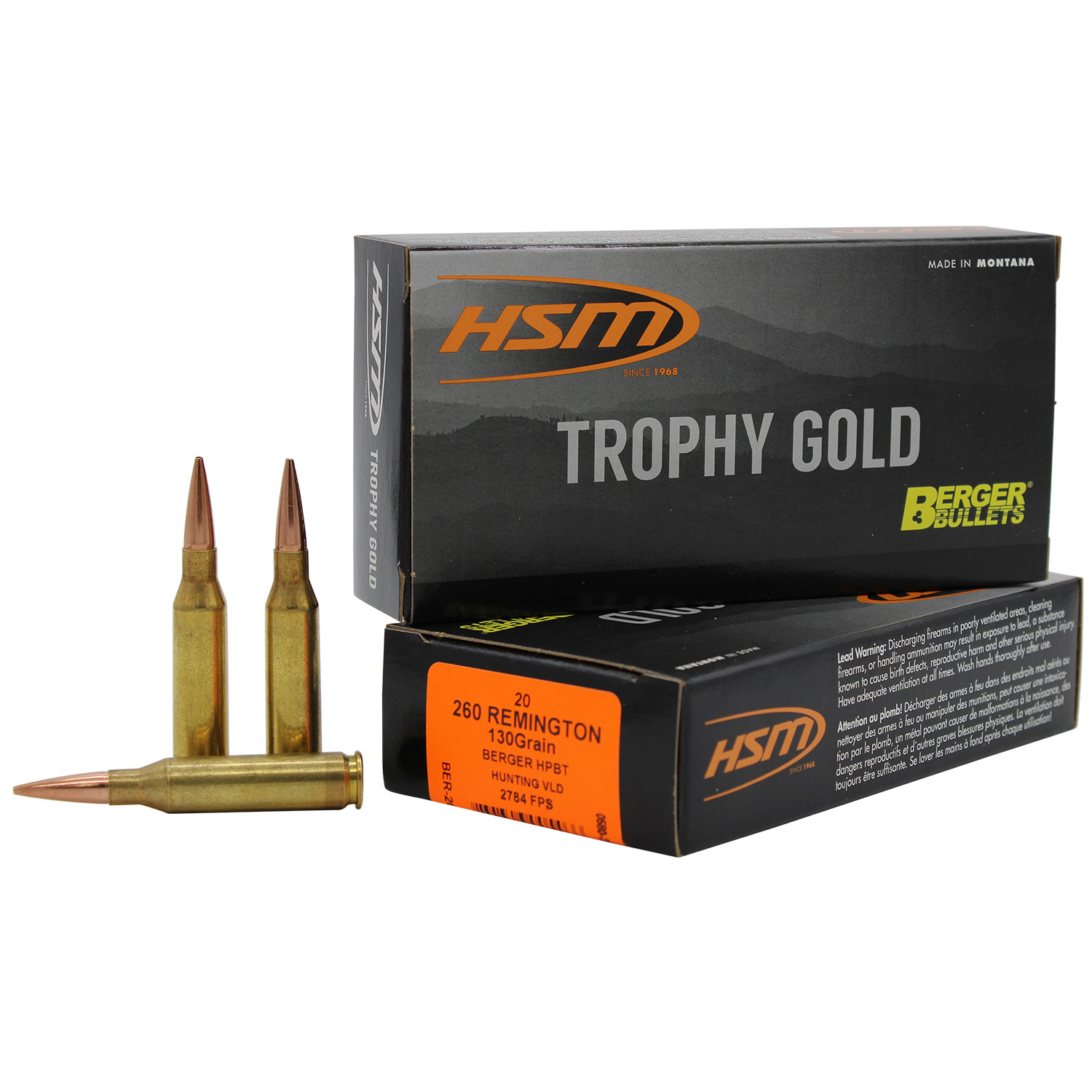Hsm 260 Rem 130 Gr Vld Match 20/25 Hunting Ammunition