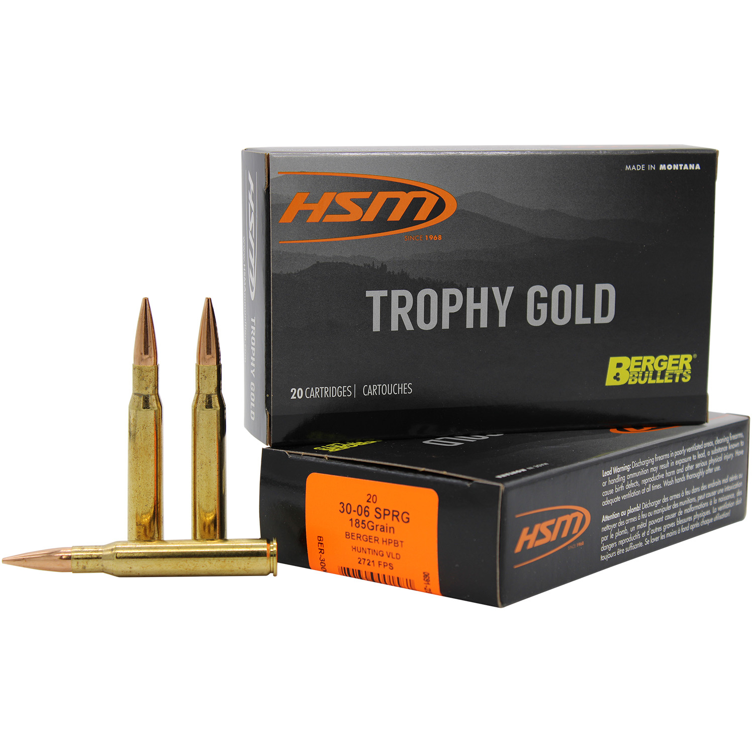Hsm Trophy Gold 30-06 185GR Berger Vld 20/20