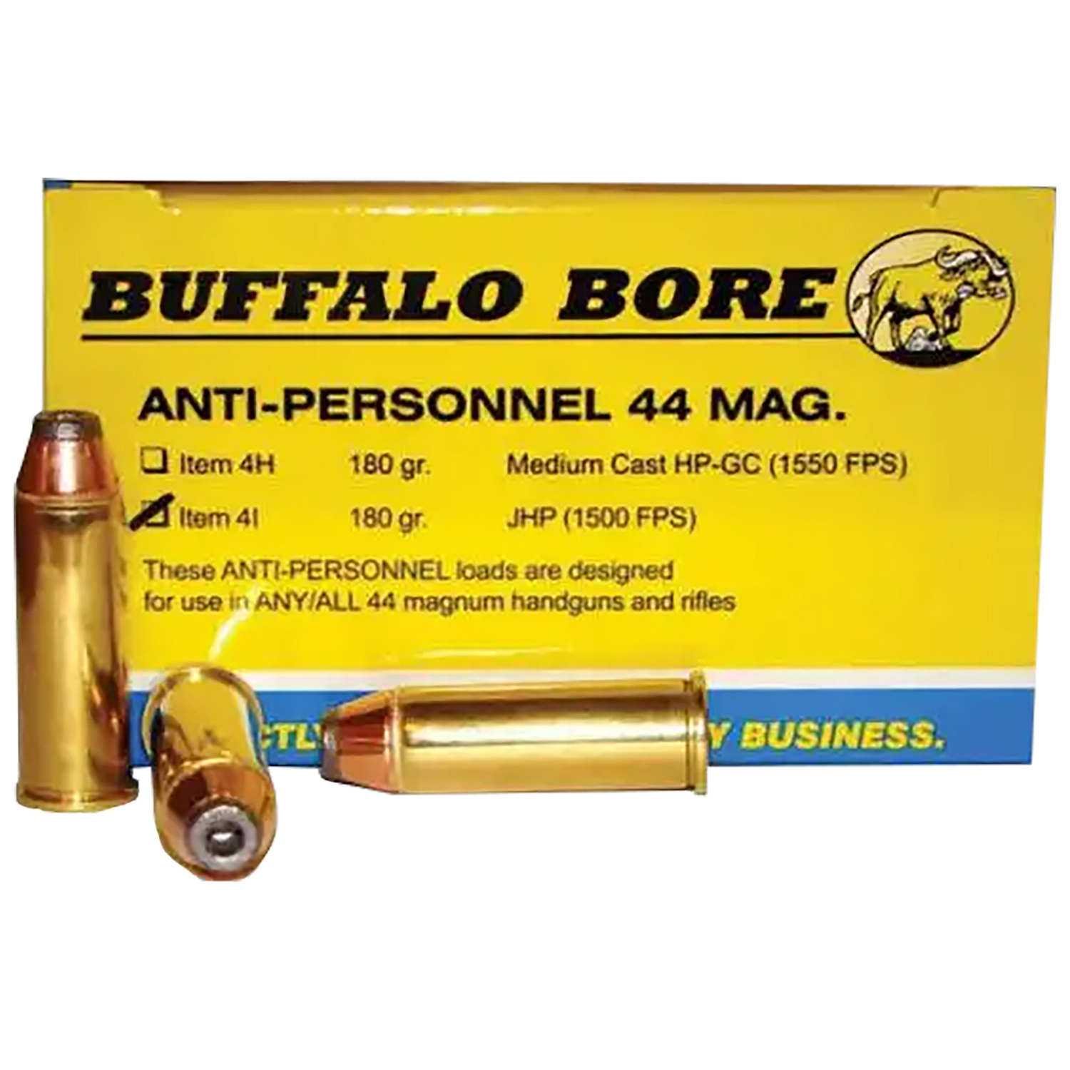 Buffalo Bore Ammunition 44 Rem Mag 180 Gr Jhp Anti-personnel 20/12