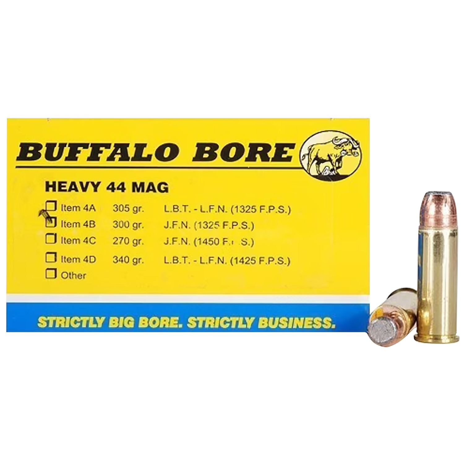 Buffalo Bore Ammunition 44 Rem Mag 300GR Heavy 20/12